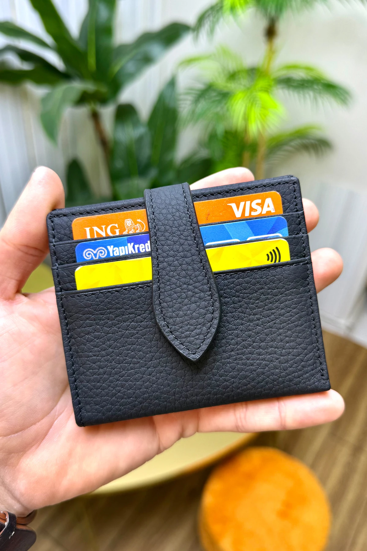 Flora Hakiki Deri Kadın Cüzdan Kibar Şık ve Kullanışlı - siyah