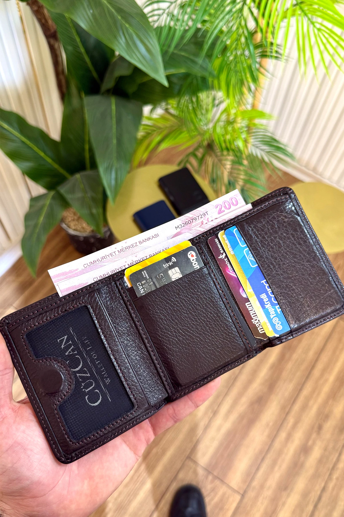 Roco Hakiki Deri Mıknatıslı Erkek Cüzdan Ufak ve Kullanışlı