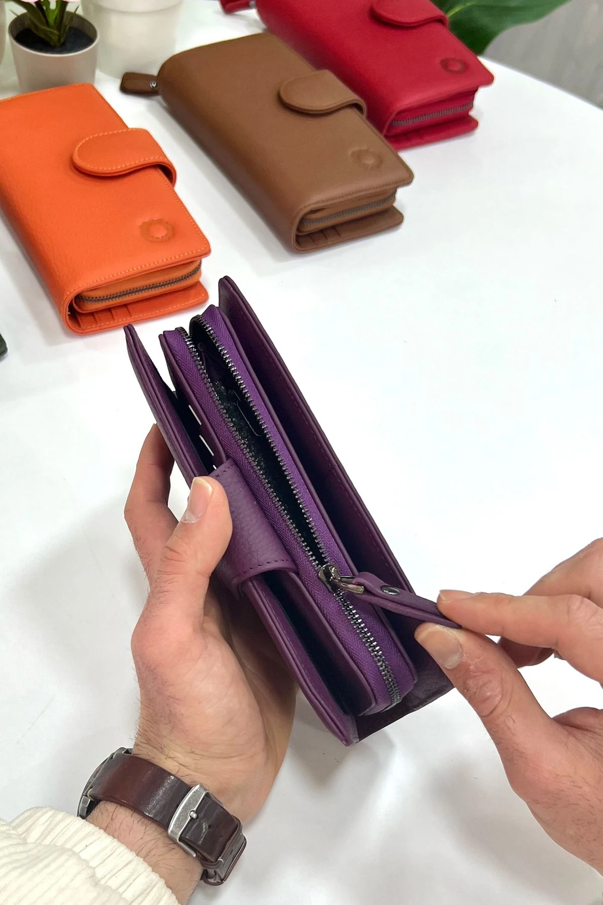 Bayern Hakiki Deri Ultra Kullanışlı Kadın Cüzdan