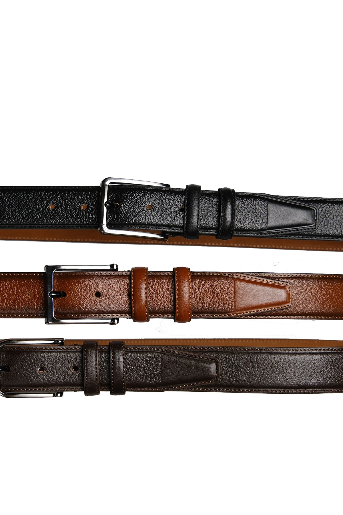 Hakiki Deri Düz 3 CM Erkek Kemer KAHVERENGİ, TABA, SİYAH (KUMAŞ)