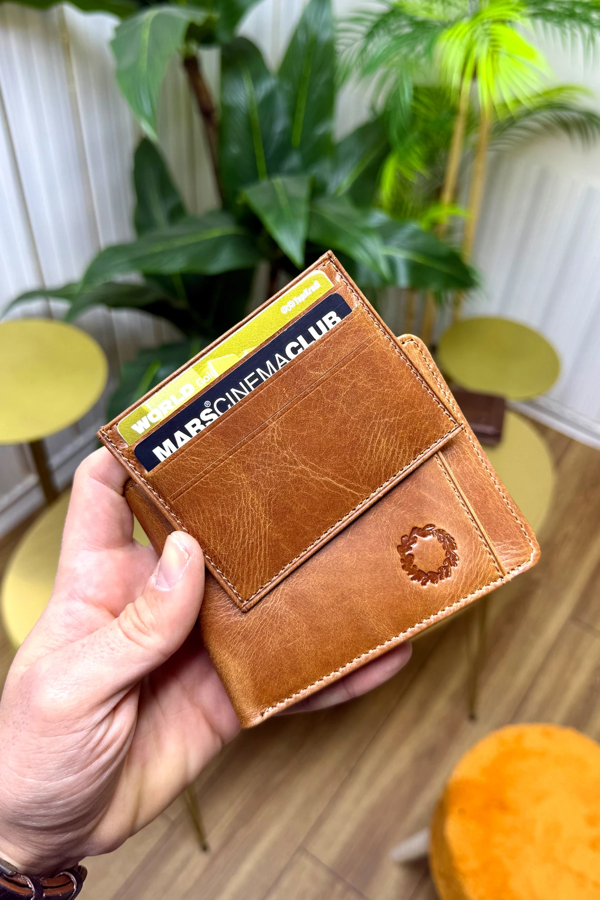 M.UTD Crazy Taba Hakiki Deri Kartlık Hediyeli Cüzdan