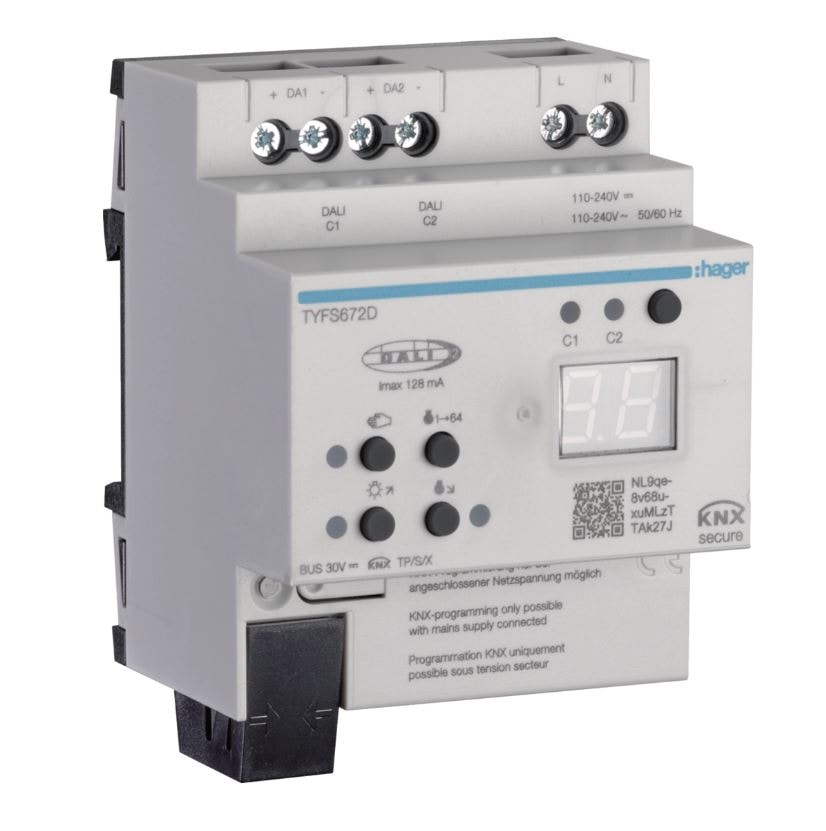 TYFS672D KNX/DALI 2 Gateway Secure, 2-way