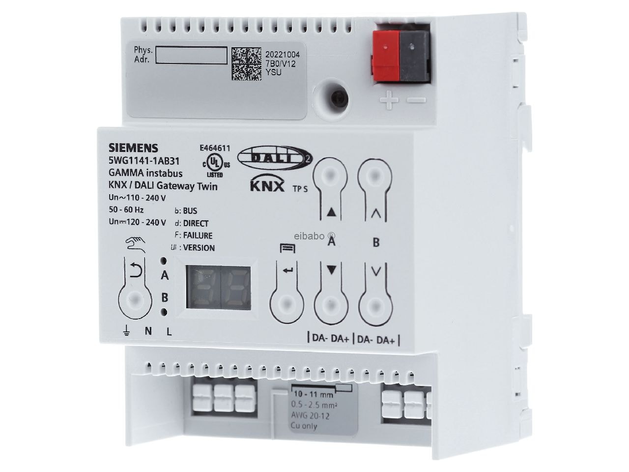 KNX DALI gateway, 2x64 5WG1141-1AB31
