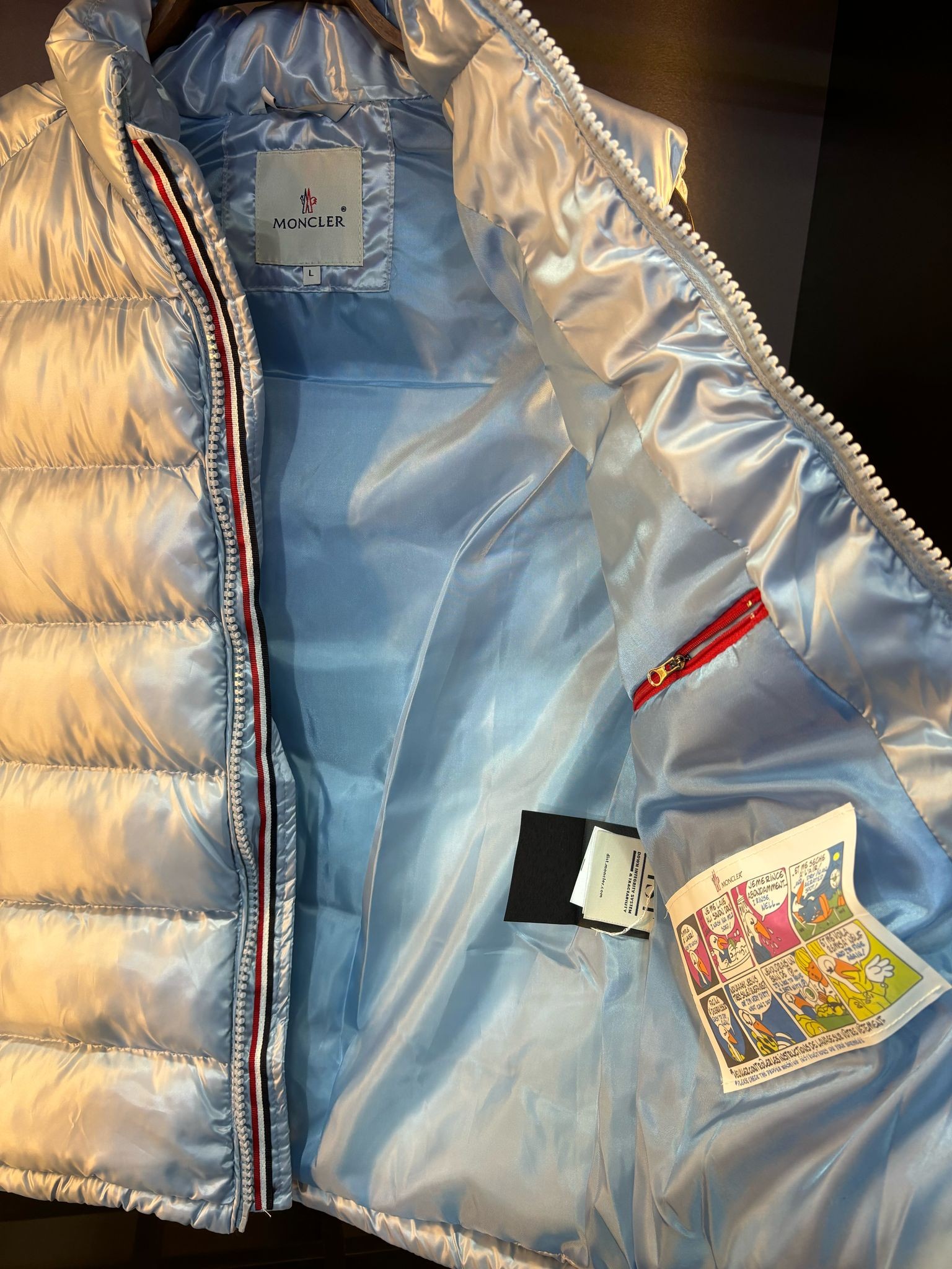 moncler bebe mavi yelek 