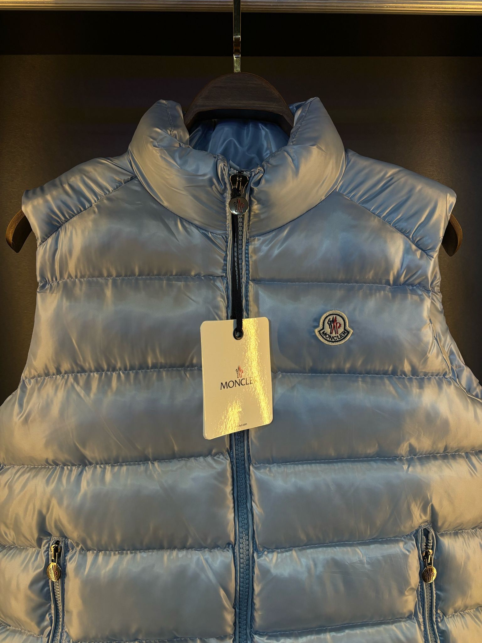 moncler bebe mavi yelek 