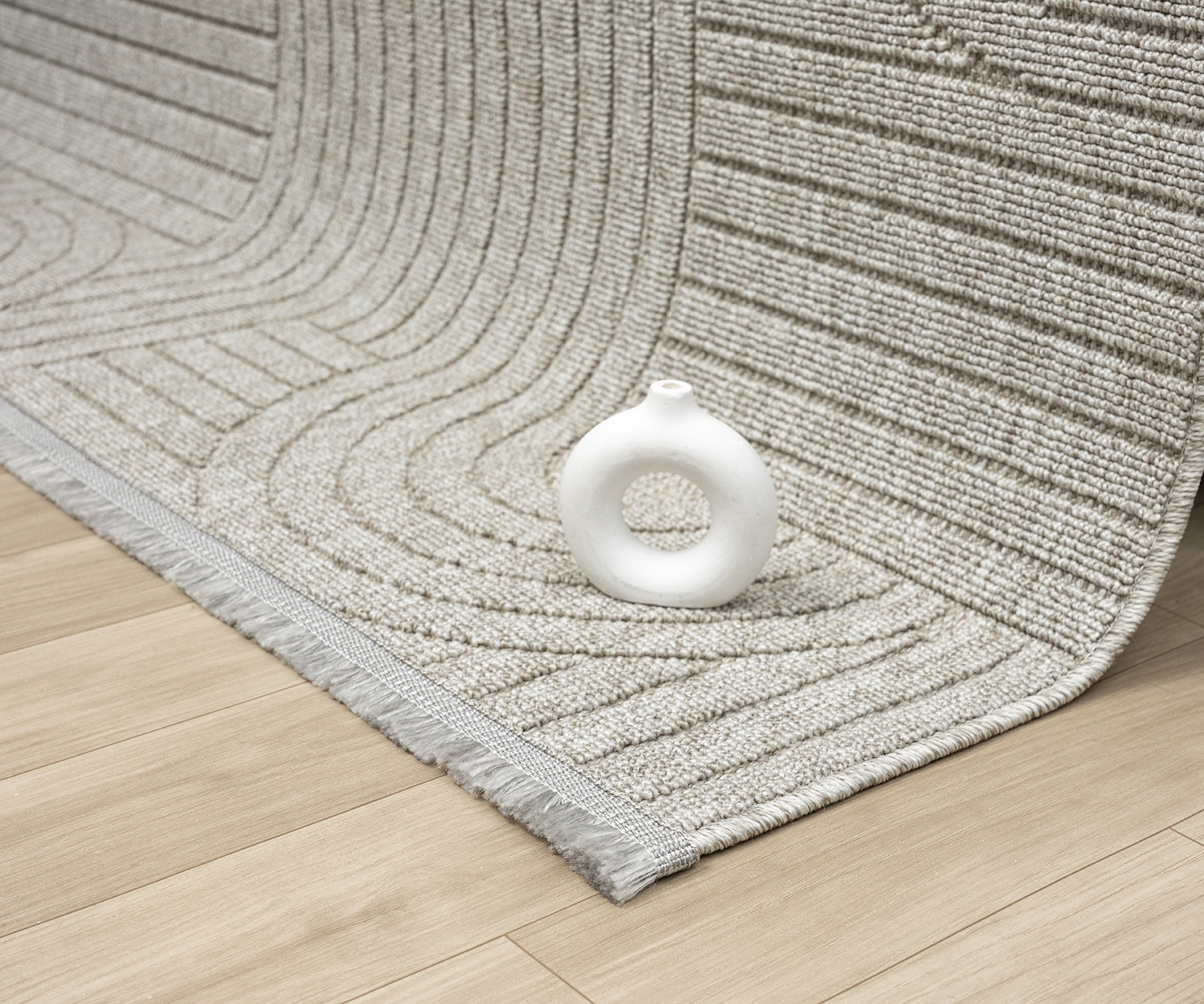 EMİRGAN HALI LOOP SERİSİ LP 623 GRİ HASIR DOKULU KESME HALI