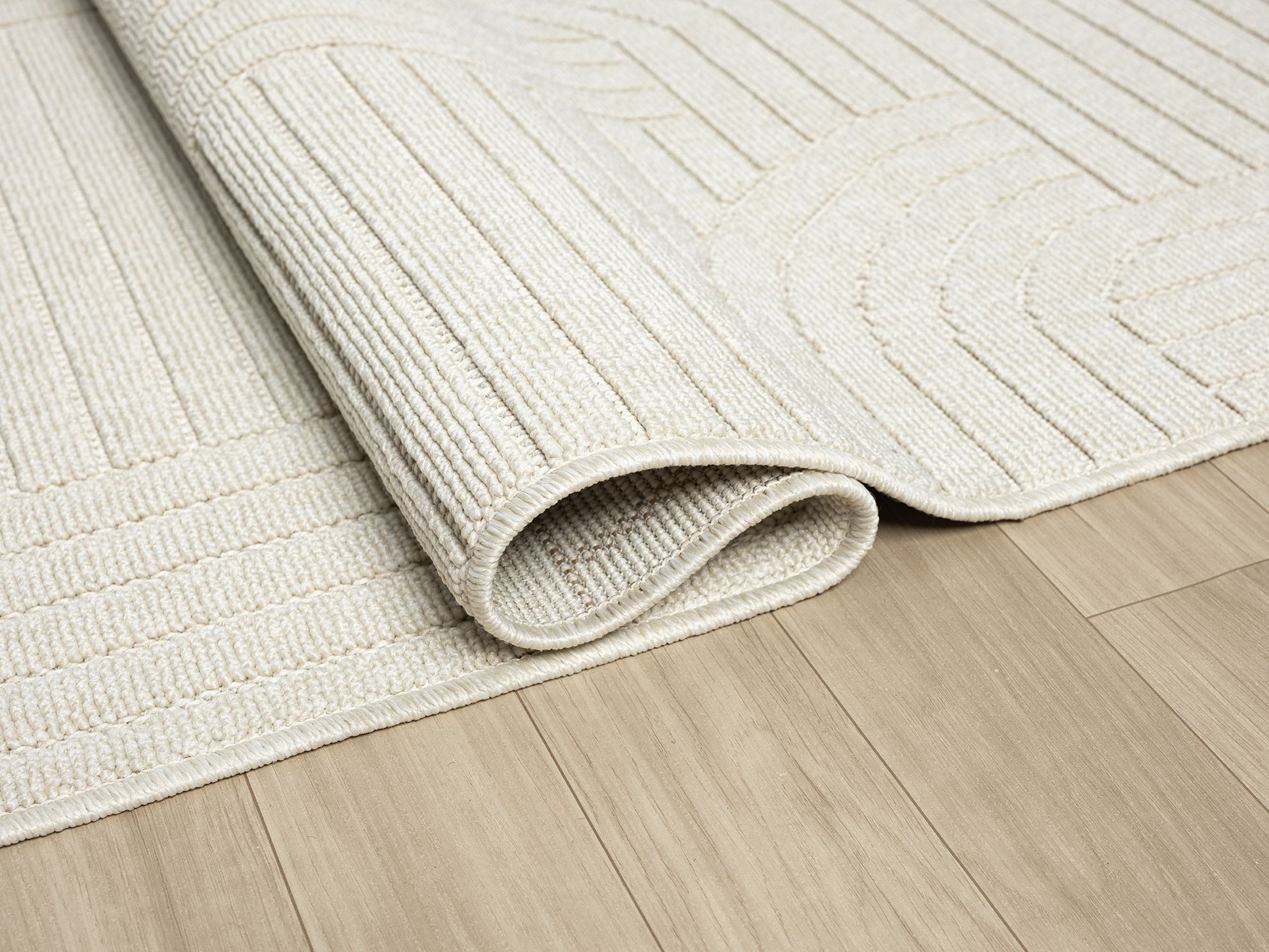 EMİRGAN HALI LOOP SERİSİ LP 623 KREM HASIR DOKULU KESME HALI