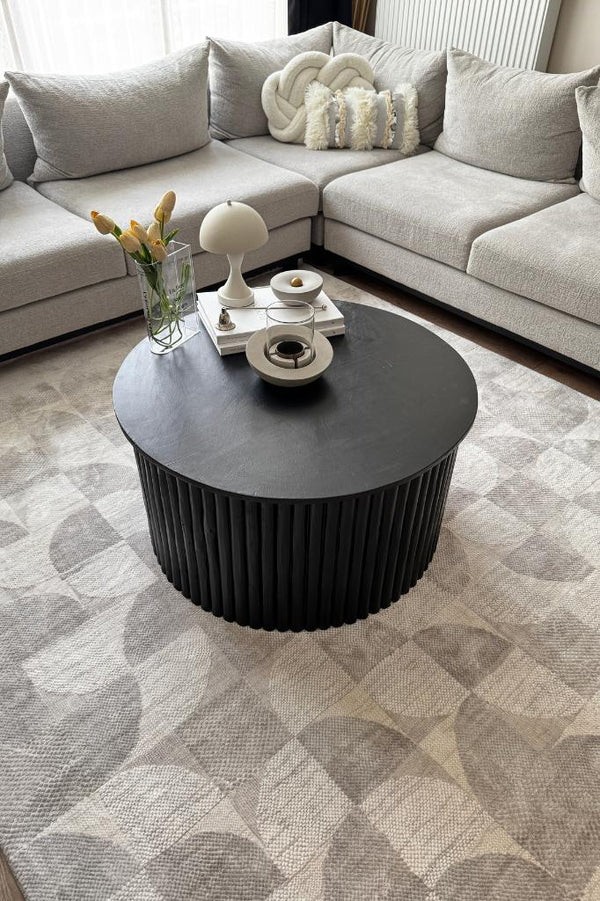 EMİRGAN HALI TRUVA SERİSİ TRV 05 GRİ MODERN MAKİNE HALISI