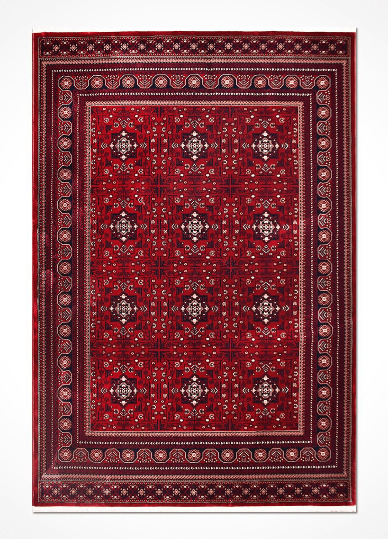 EMİRGAN HALI ASİL SERİSİ ASL 01 KIRMIZI AFGAN DESENLİ SALON HALISI