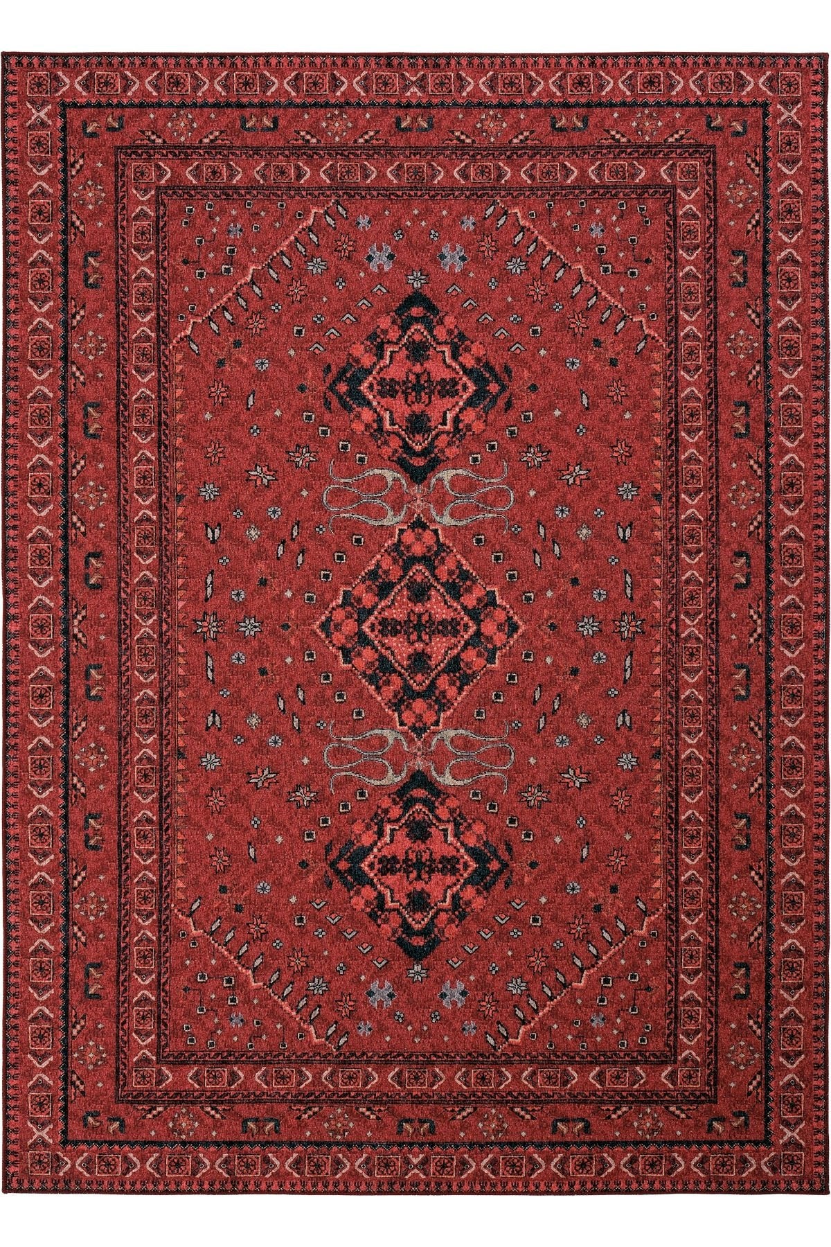EMİRGAN HALI ART DOKU SERİSİ ART 77 -MAKİNEDE YIKANABİLEN PAMUK DOKUMA TABAN HALI