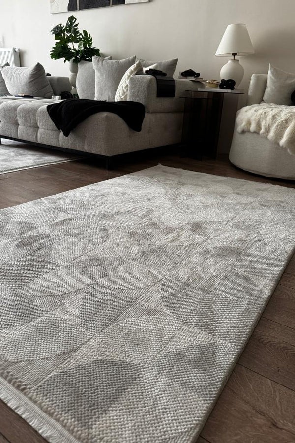 EMİRGAN HALI TRUVA SERİSİ TRV 05 GRİ MODERN MAKİNE HALISI
