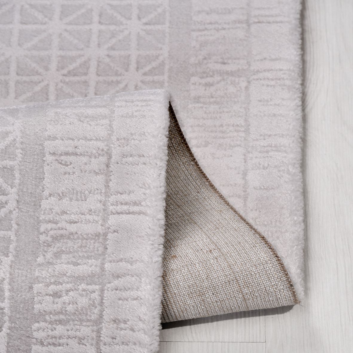 EMİRGAN HALI DOKU SERİSİ PİCASSO PC 02 KREM -DÜZ RENK MODERN SALON HALISI