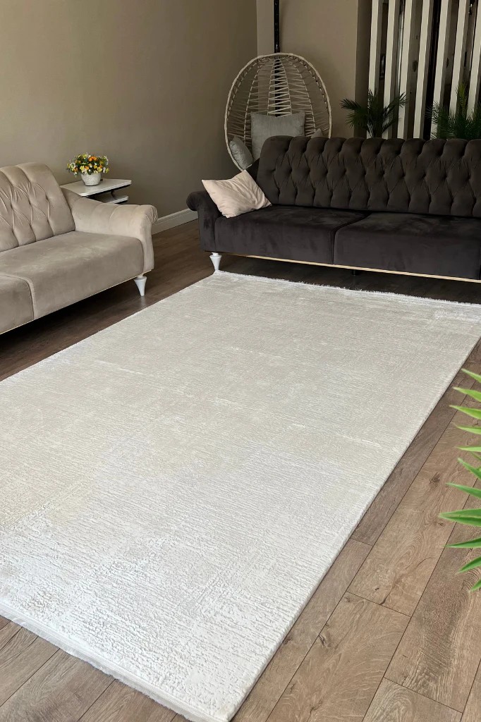 EMİRGAN HALI TRUVA SERİSİ TRV 02 KREM MODERN MAKİNE HALISI