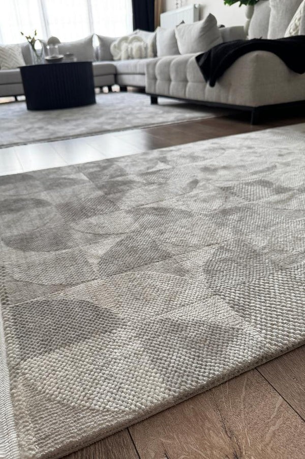 EMİRGAN HALI TRUVA SERİSİ TRV 05 GRİ MODERN MAKİNE HALISI