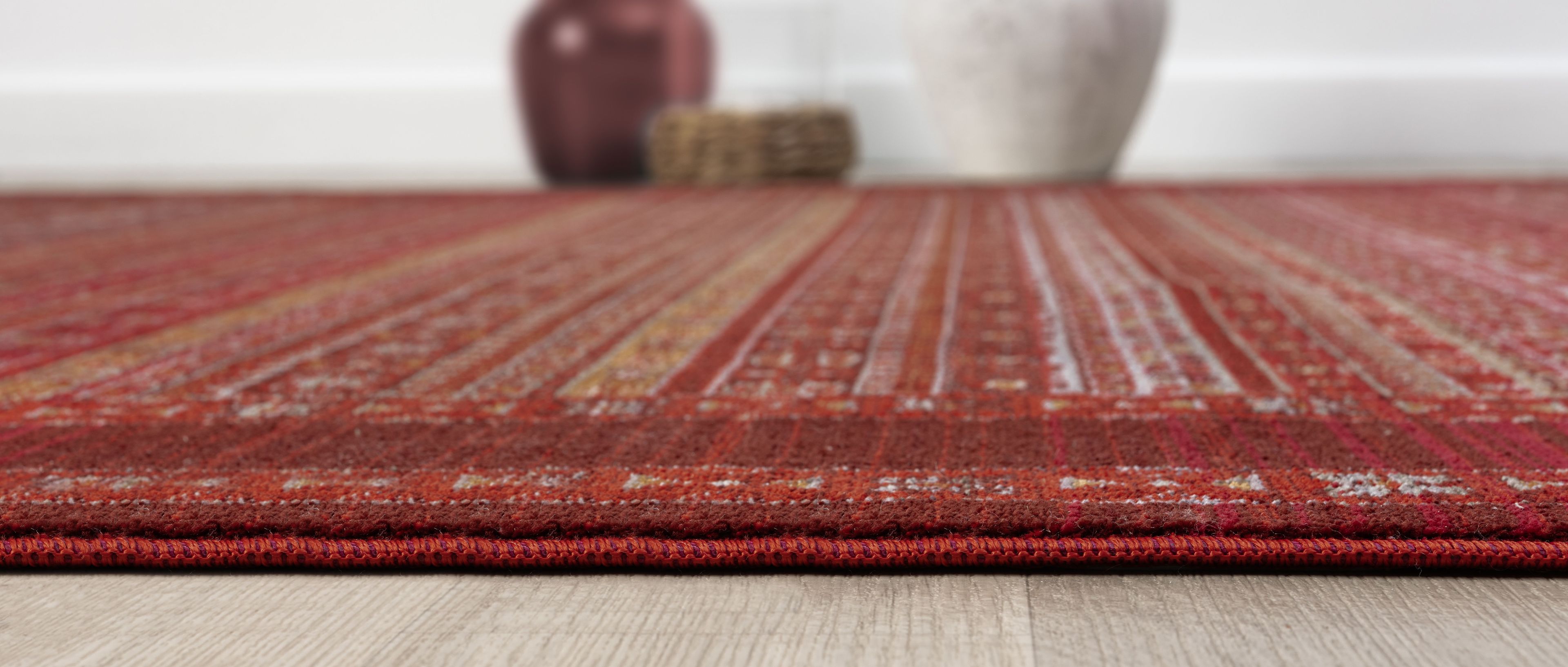 EMİRGAN HALI ASRIN SERİSİ ASR 12 BORDO ESKİTME DESENLİ MAKİNE HALISI