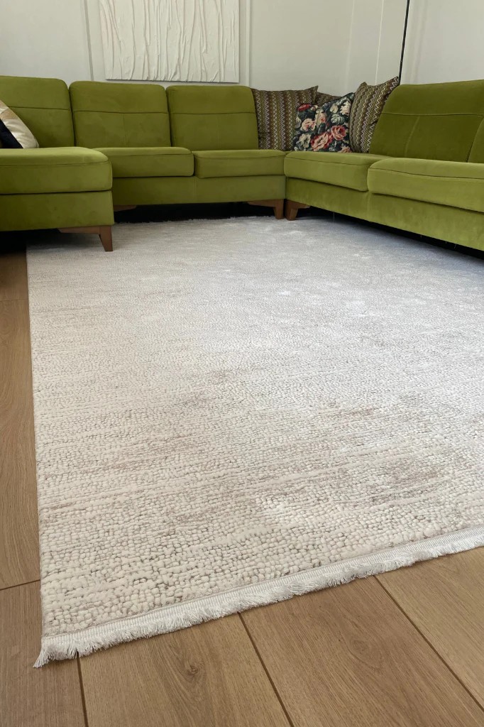 EMİRGAN HALI TRUVA SERİSİ TRV 04 KREM MODERN MAKİNE HALISI