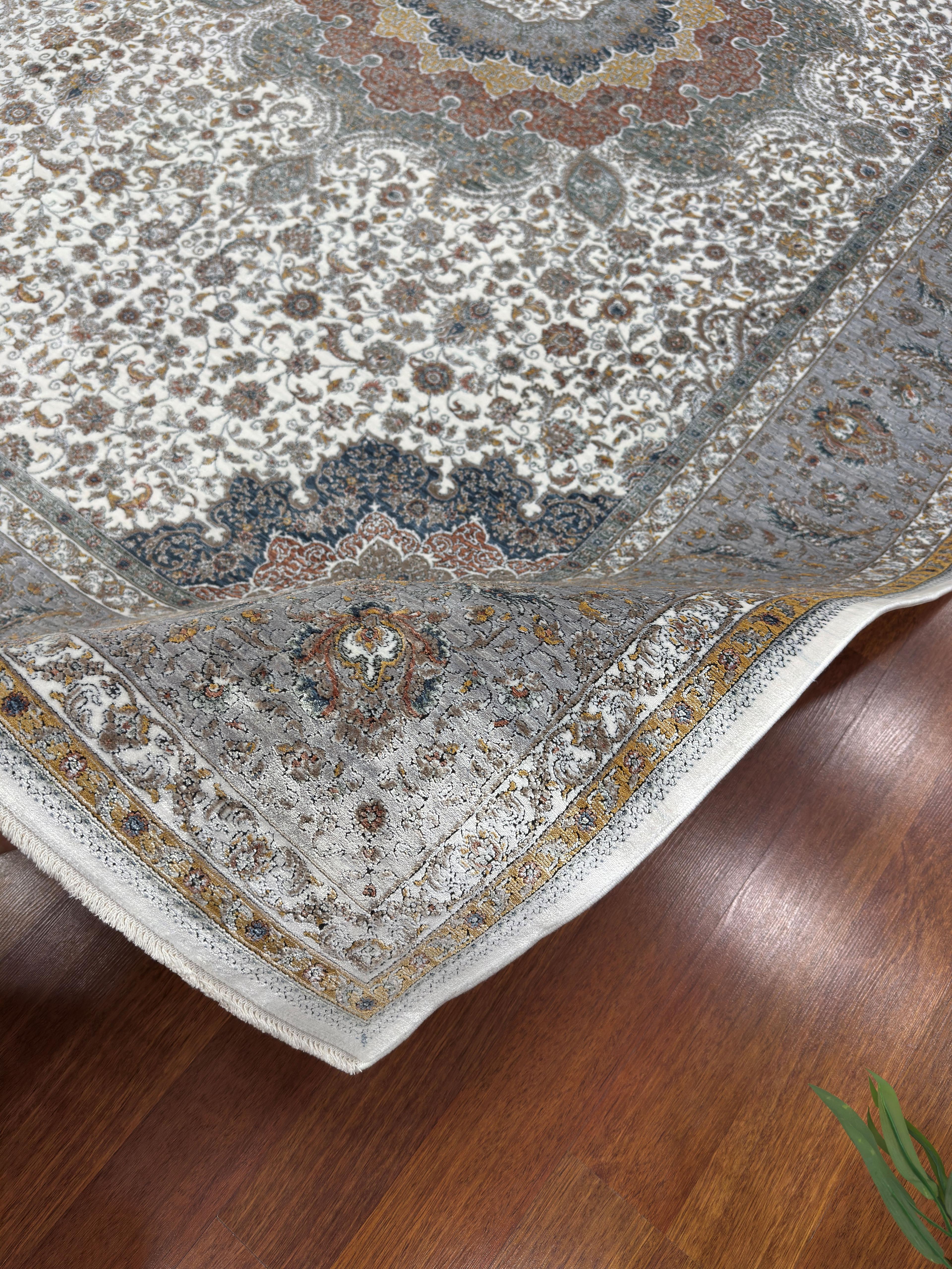 EMİRGAN HALI İPEK HALI SRS 08 HAKİ KREM SALON HALISI