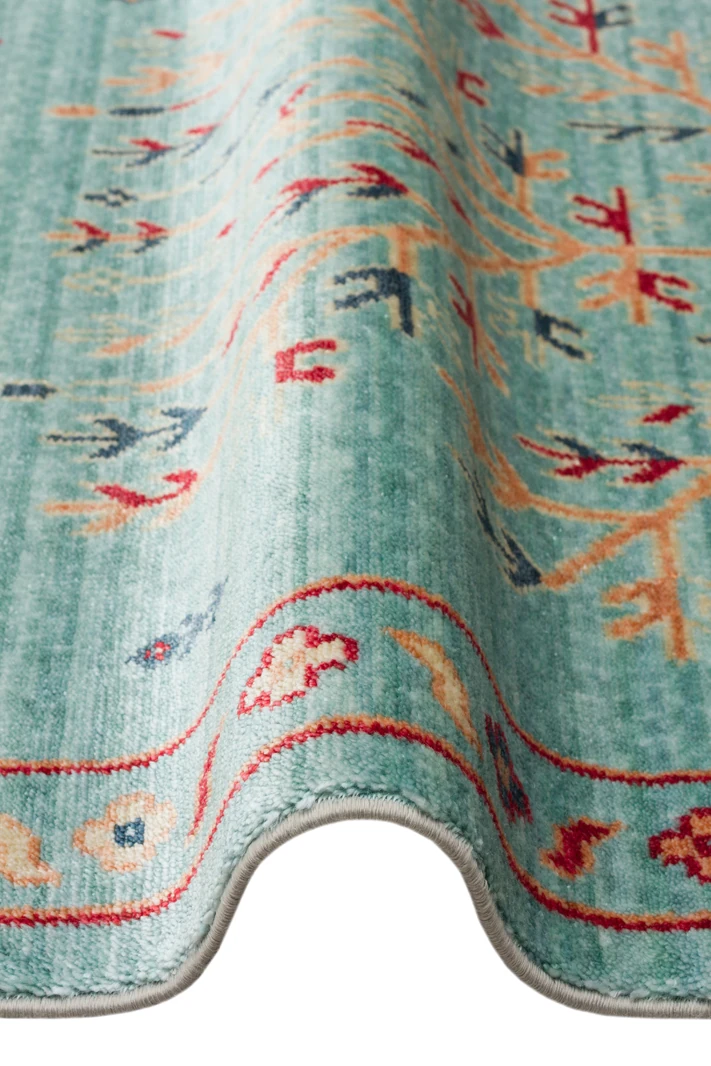 EMİRGAN HALI ZARA YÜN HALI SERİSİ ZR 22 TURKUAZ