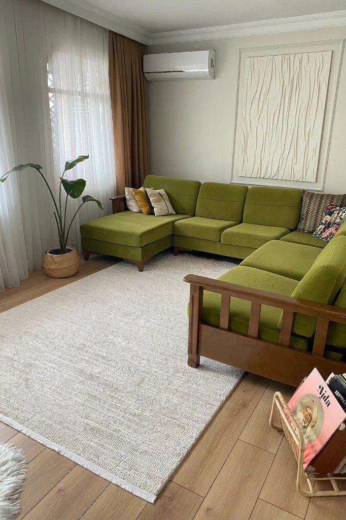EMİRGAN HALI TRUVA SERİSİ TRV 04 KREM MODERN MAKİNE HALISI