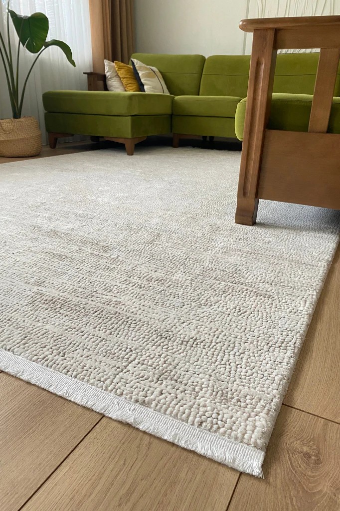EMİRGAN HALI TRUVA SERİSİ TRV 04 KREM MODERN MAKİNE HALISI