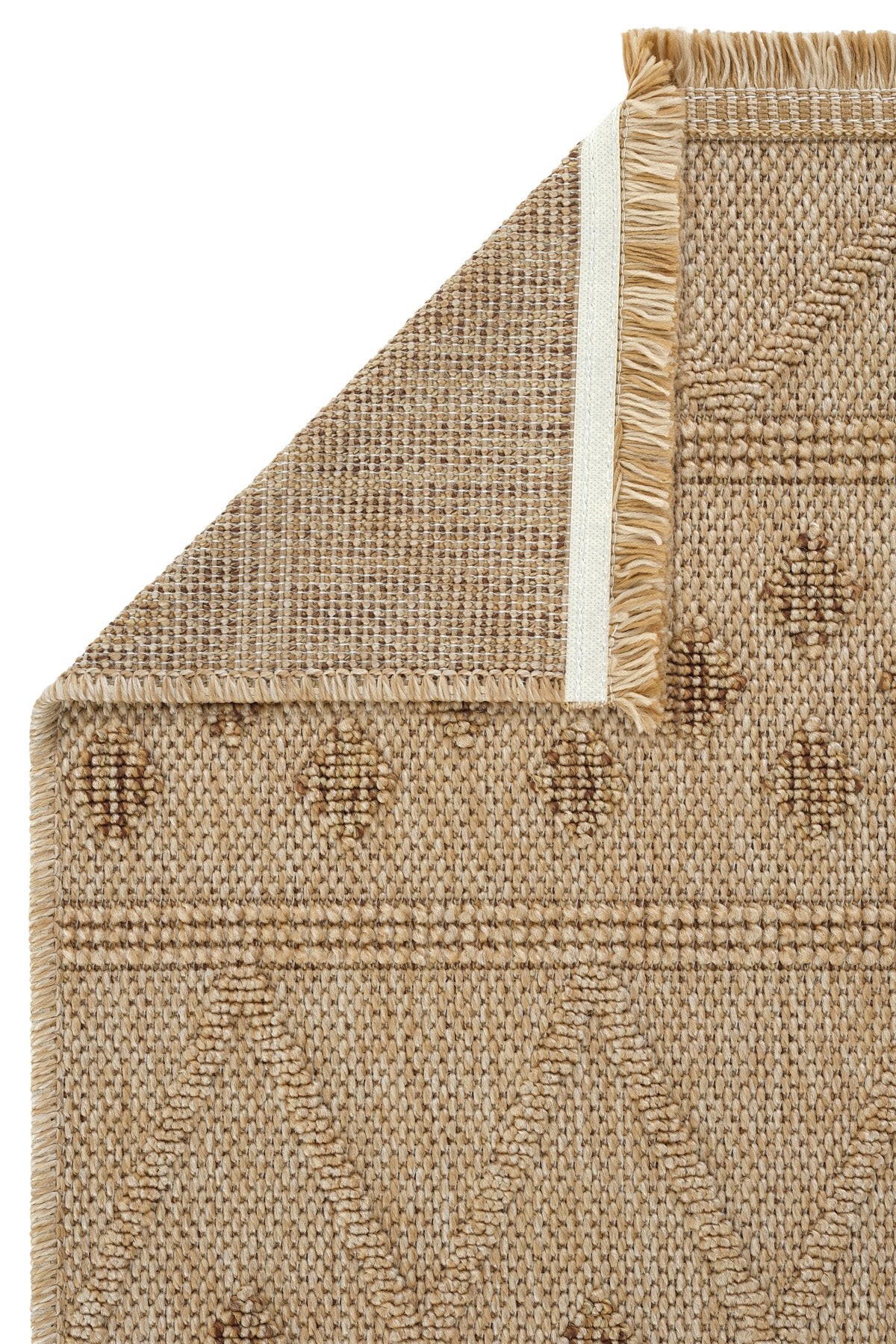 EMİRGAN HALI LOOP SERİSİ LP 620 BEJ KAHVE HASIR DOKULU KESME HALI