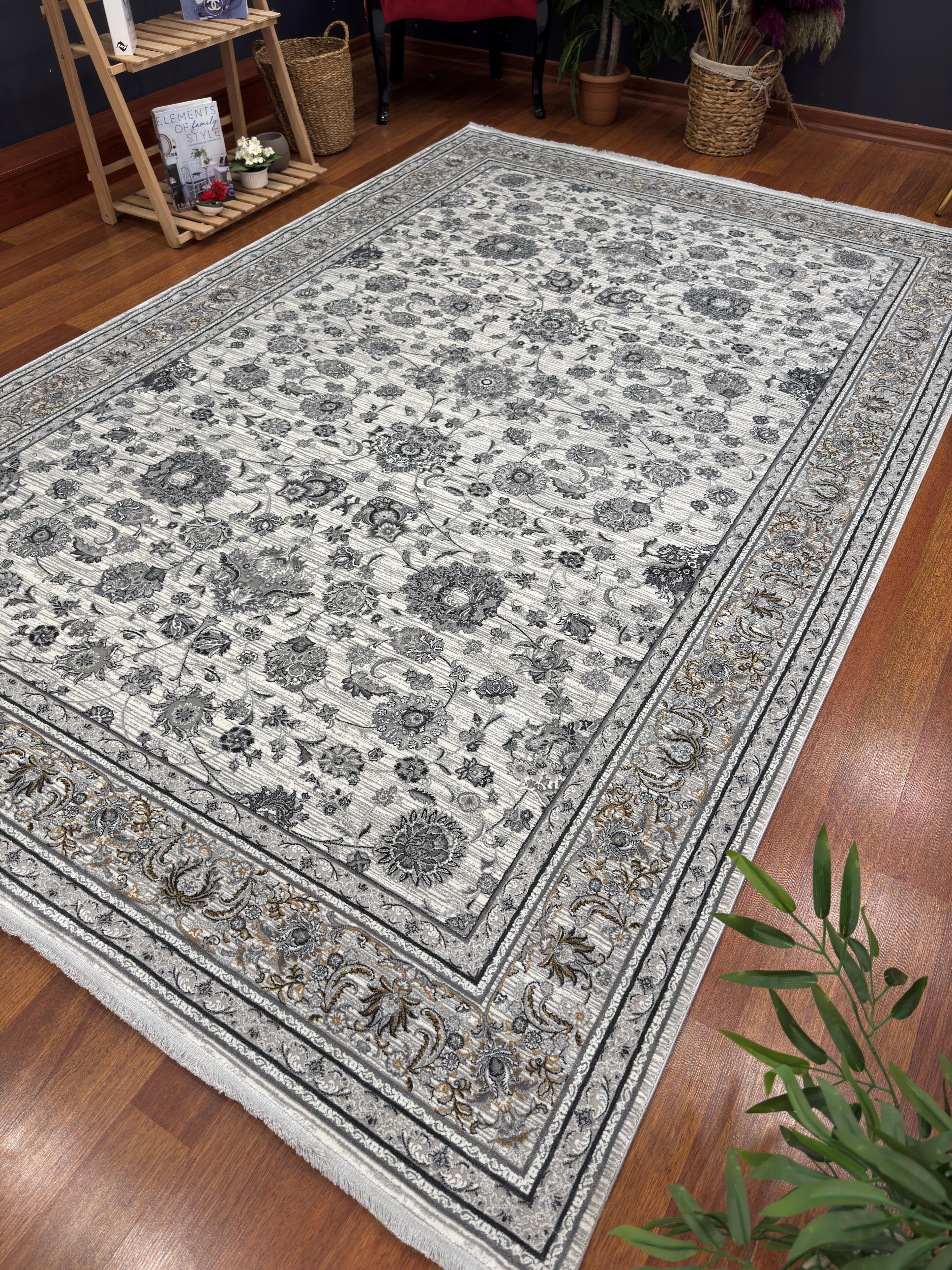 EMİRGAN HALI İPEK HALI SRS 04 GRİ SALON HALISI