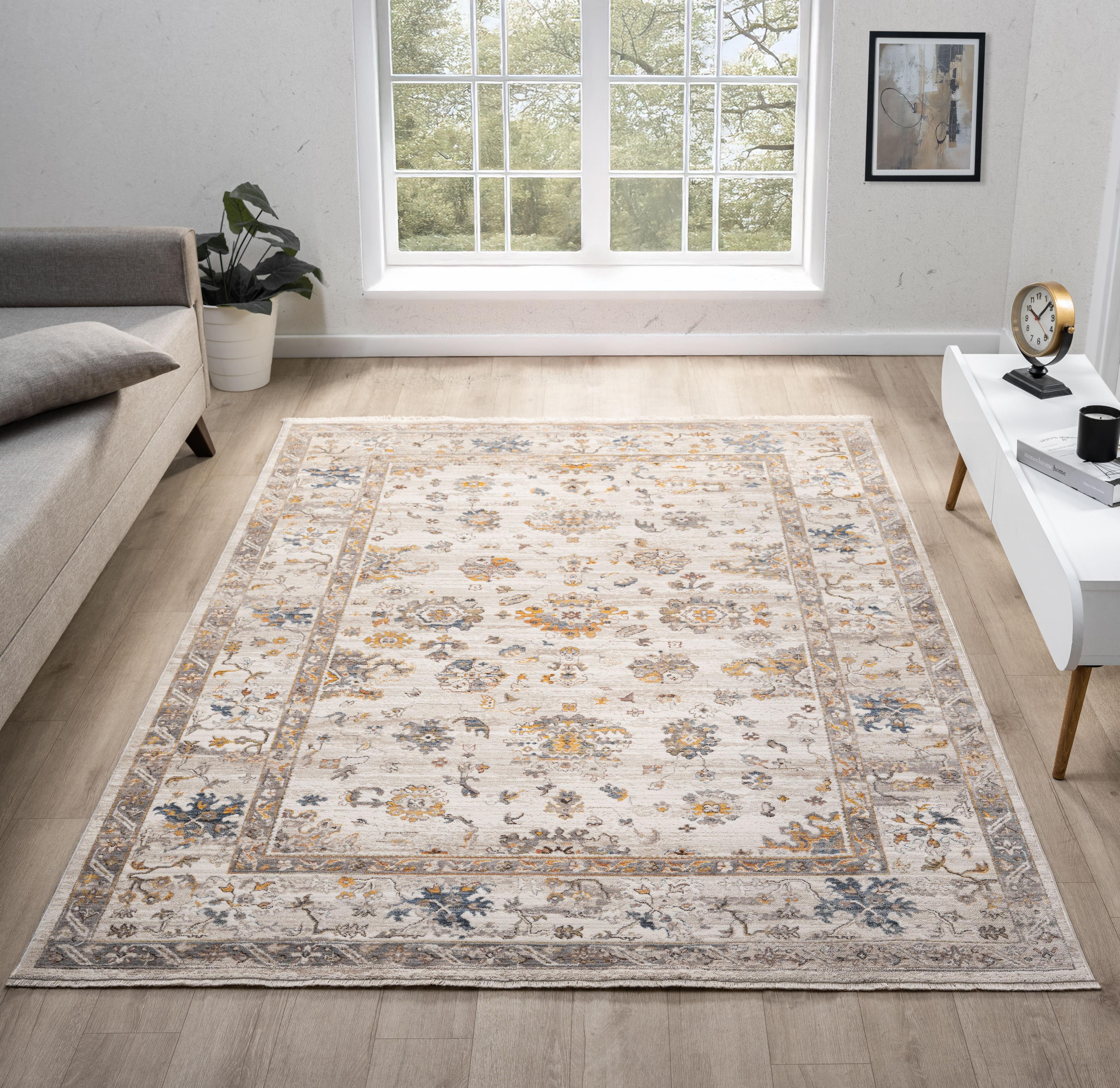 EMİRGAN HALI ASRIN SERİSİ ASR 10 KREM ESKİTME DESENLİ MAKİNE HALISI