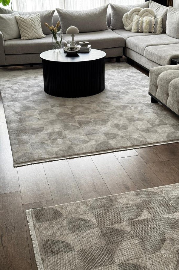 EMİRGAN HALI TRUVA SERİSİ TRV 05 GRİ MODERN MAKİNE HALISI
