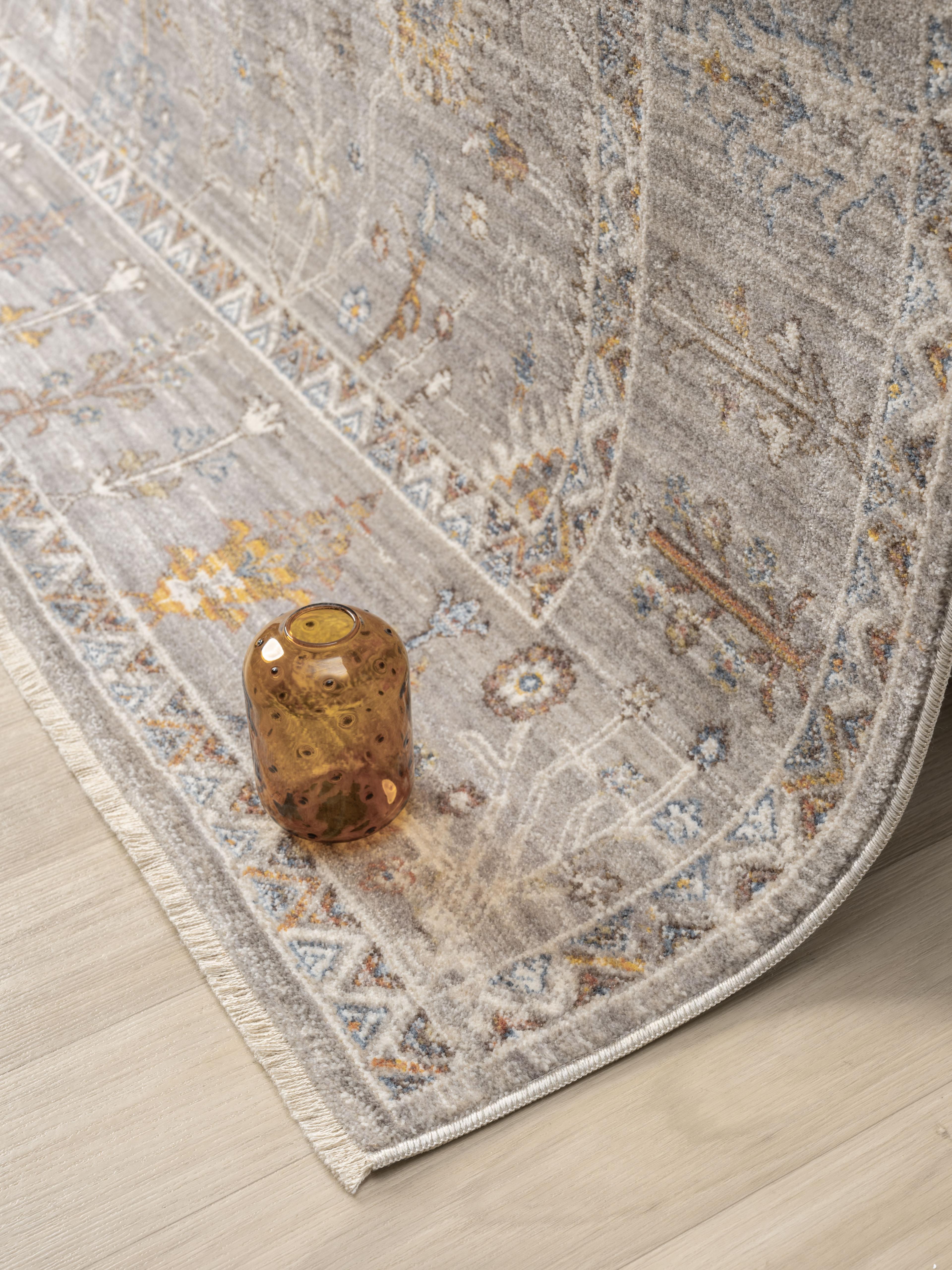 EMİRGAN HALI ASRIN SERİSİ ASR 05 GRİ ESKİTME DESENLİ MAKİNE HALISI
