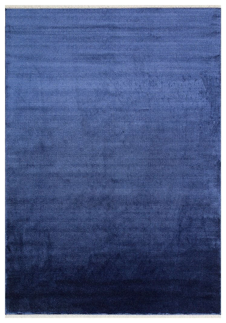 EMİRGAN HALI HARWARD SERİSİ - HR 01 MIDNIGHT BLUE VİSKON VE FLOŞ İPLİKLER İLE ÜRETİLEN DÜZ RENK İPEKLİ HALI