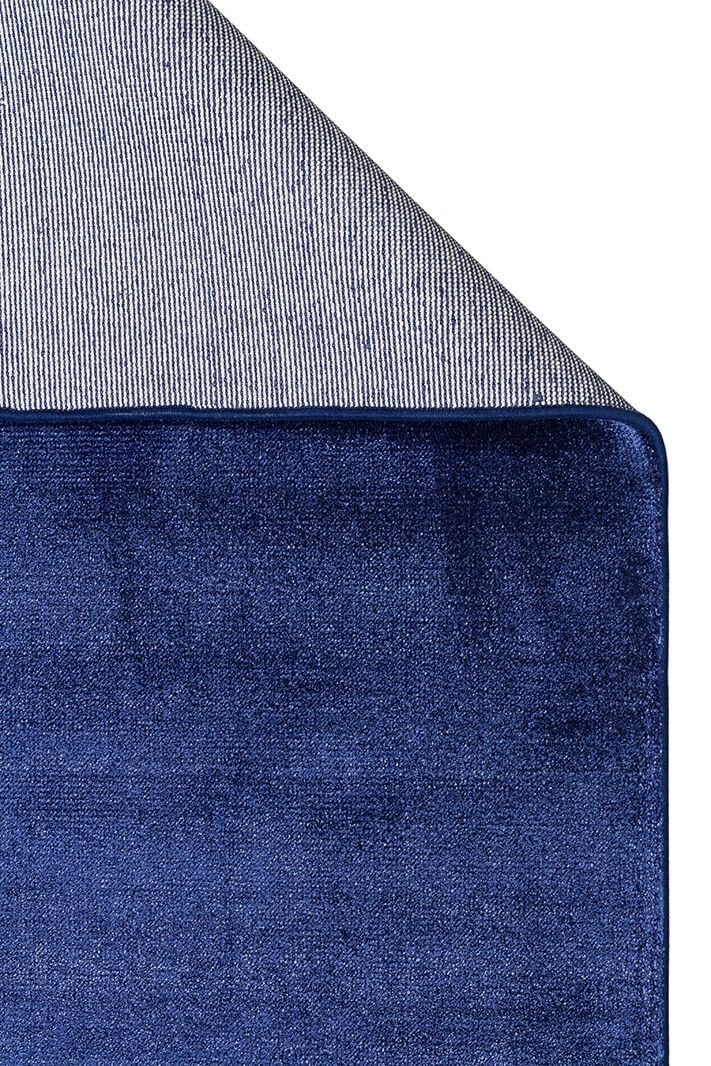 EMİRGAN HALI HARWARD SERİSİ - HR 01 MIDNIGHT BLUE VİSKON VE FLOŞ İPLİKLER İLE ÜRETİLEN DÜZ RENK İPEKLİ HALI