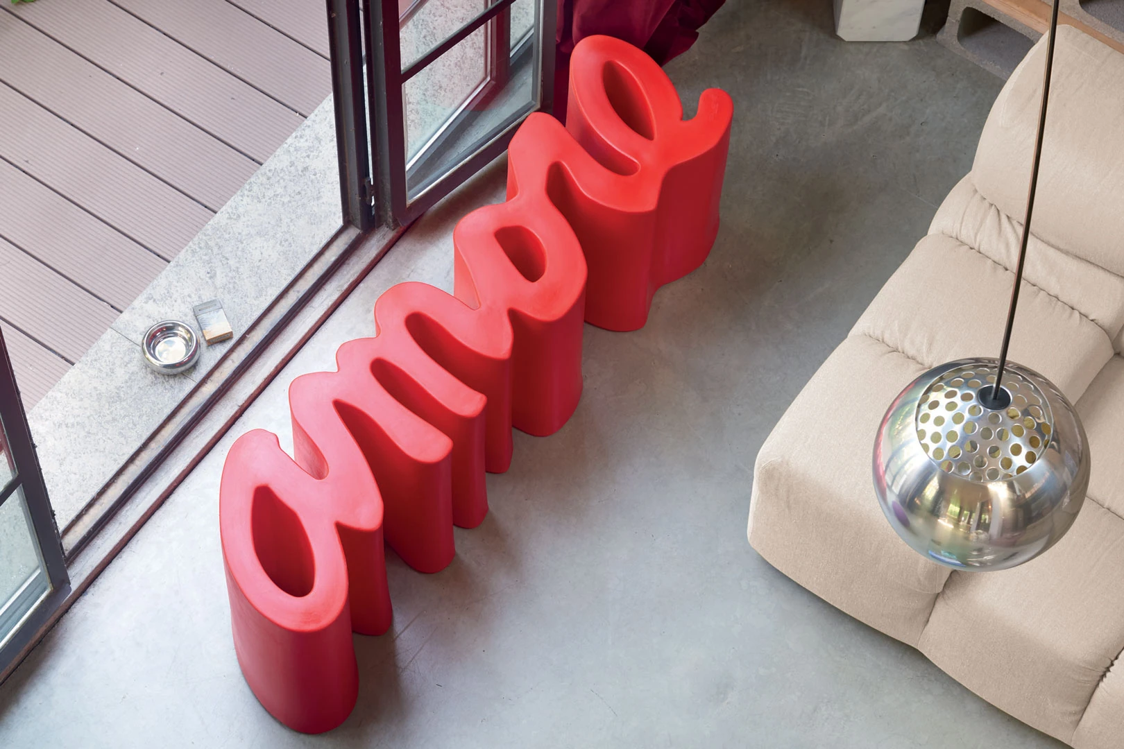 AMORE Kaligrafik Tabure