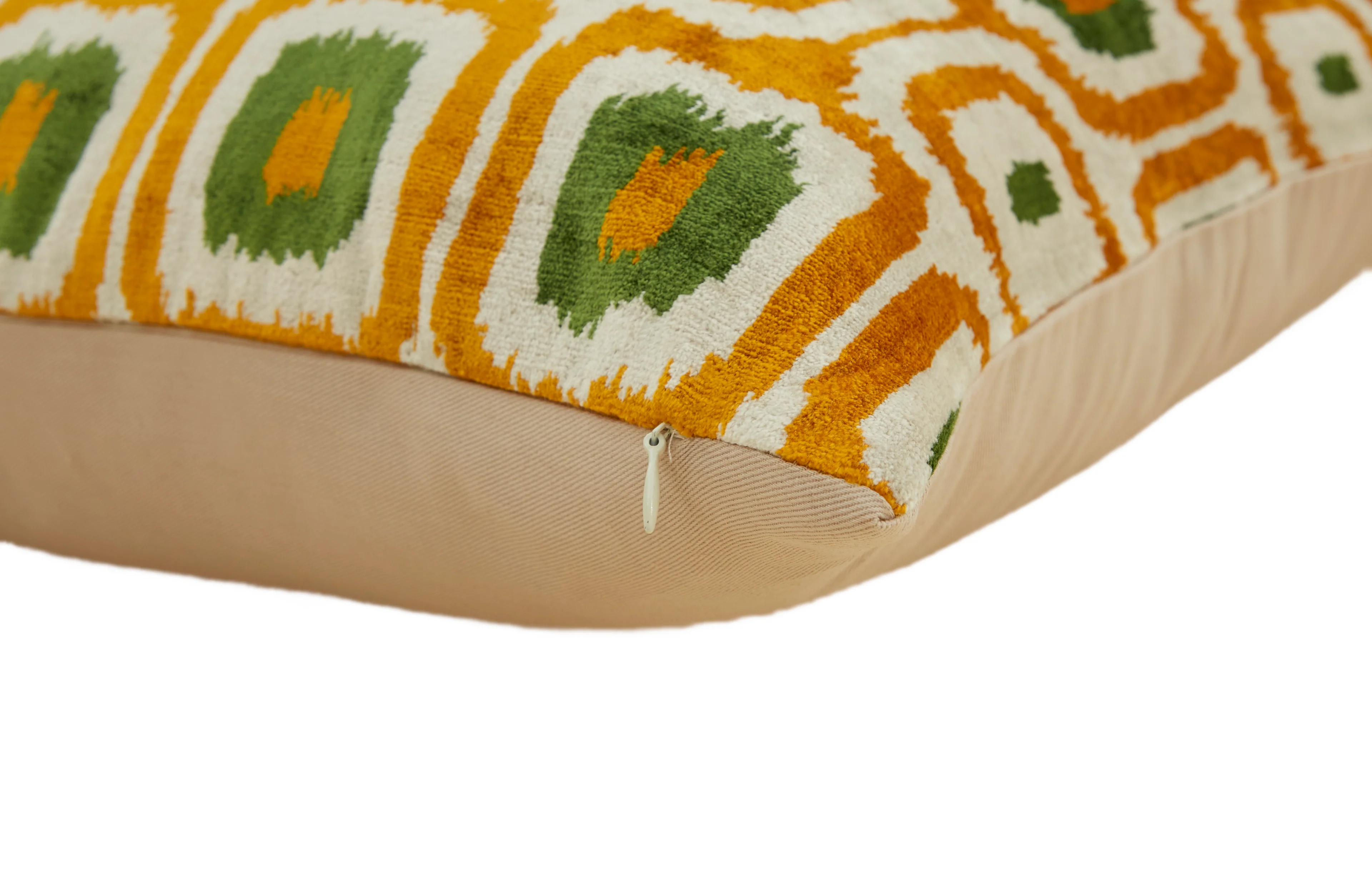 Retro Kare Desenli Dekoratif Kadife Kırlent Kılıfı