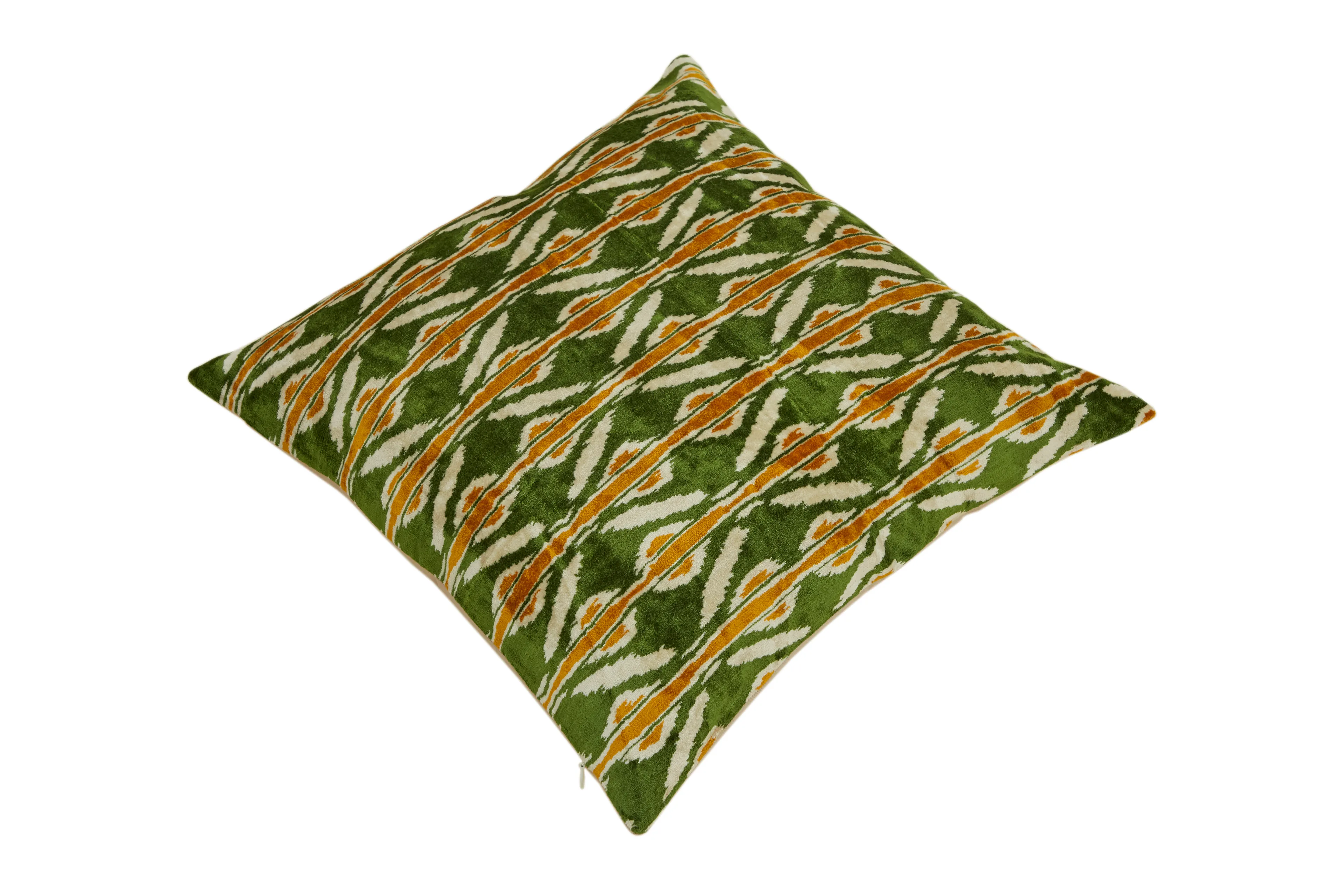 Enerjik Çapraz Çizgili Dekoratif Kadife Kırlent Kılıfı