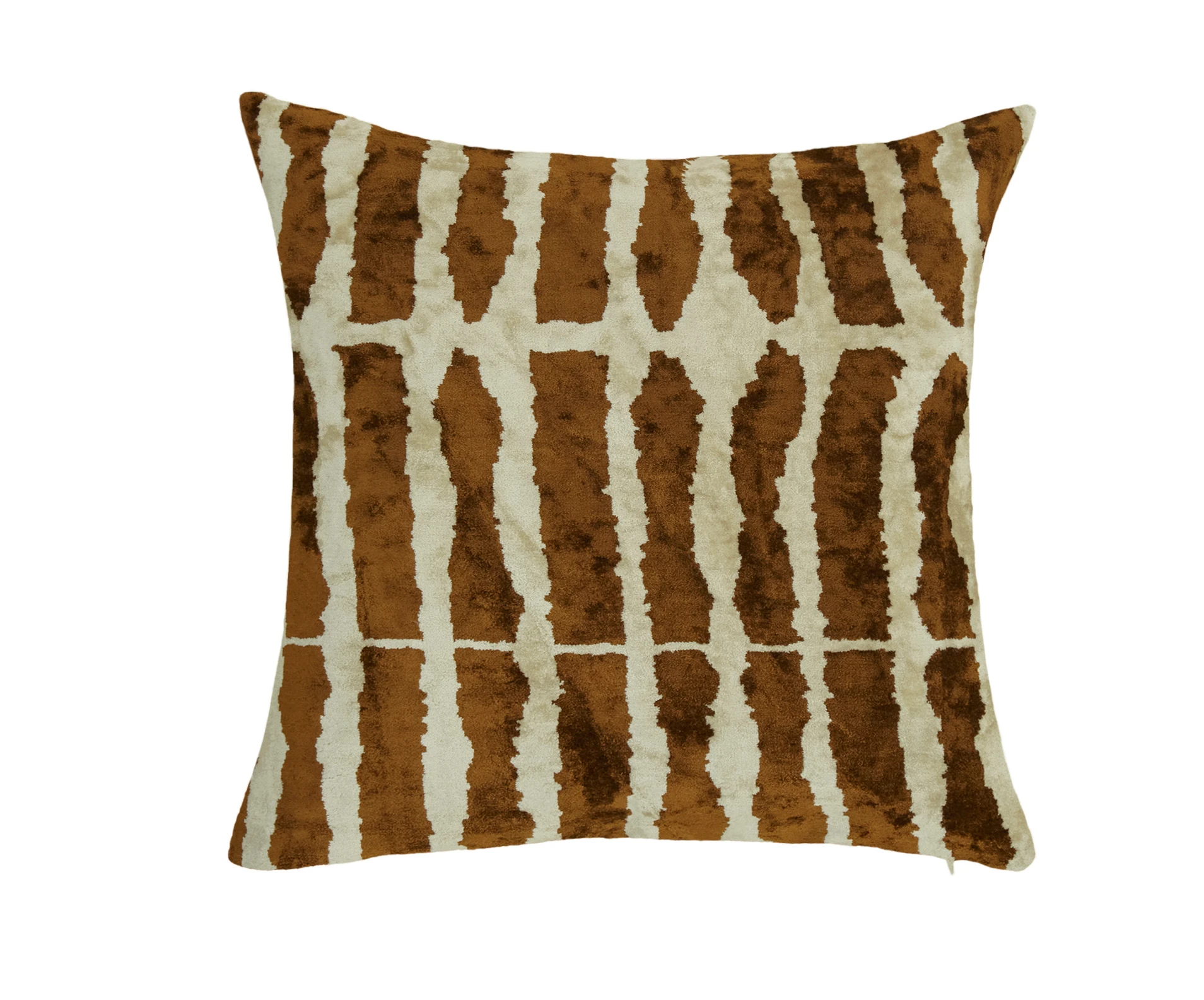 Ikat Kadife Zebra Desenli Kırlent