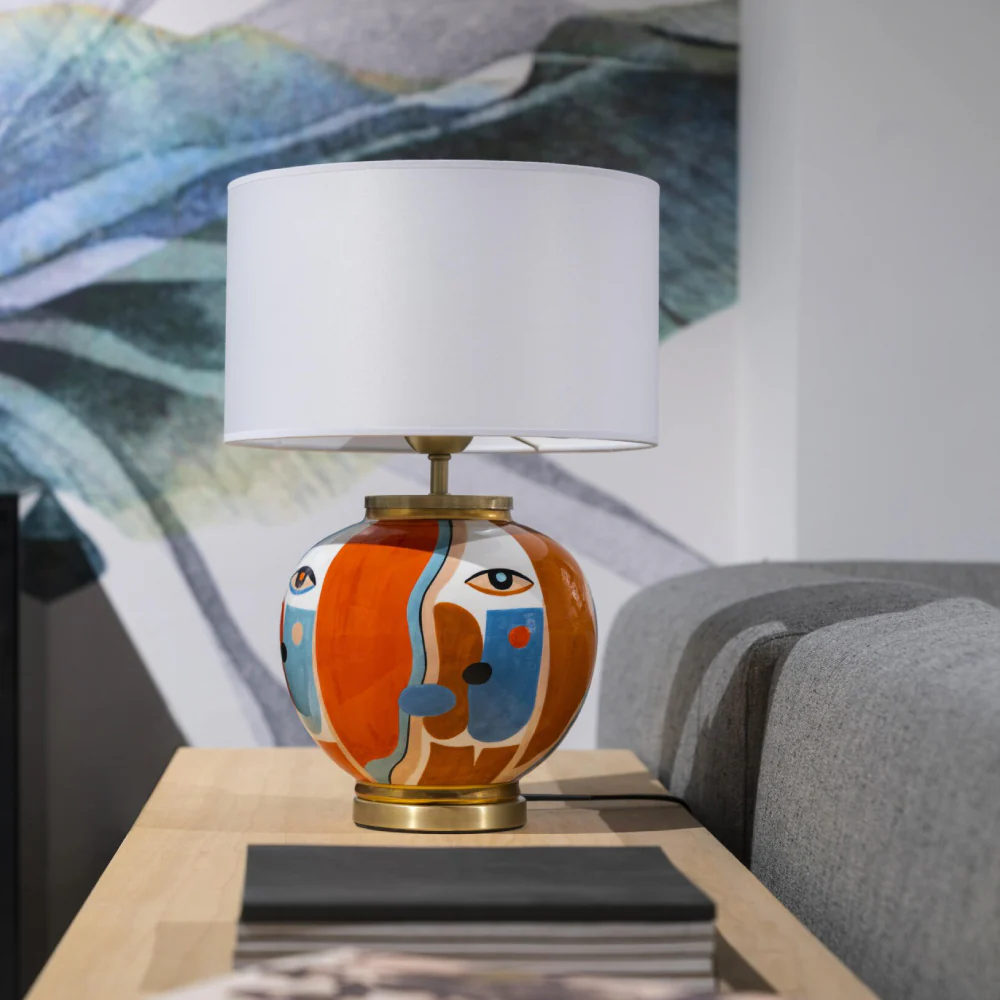 Dali El Yapımı Seramik Abajur