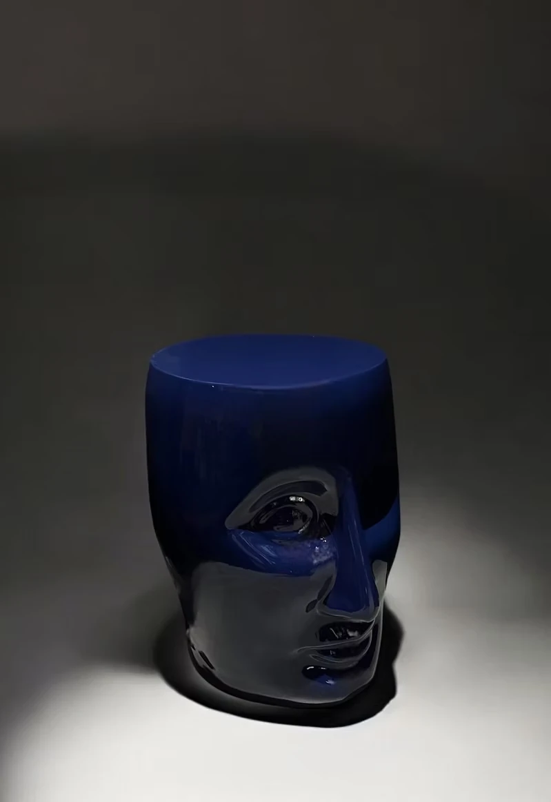 Dekoratif Yüz Şekilli Tabure