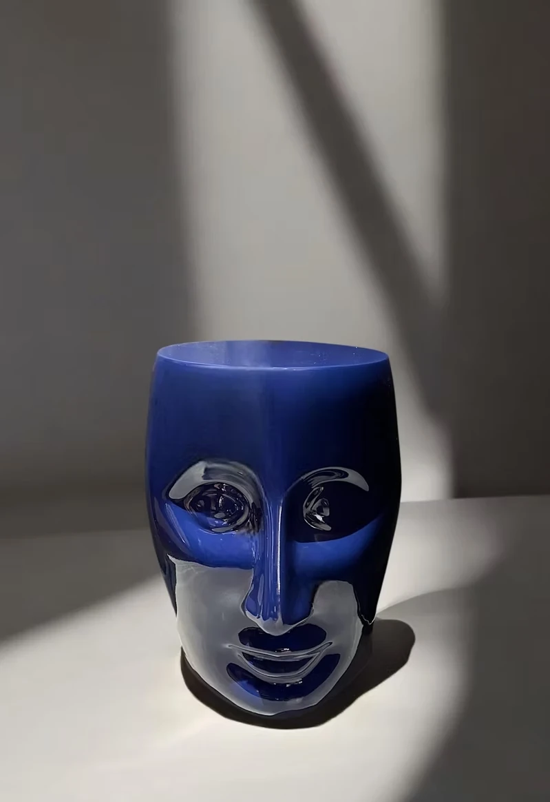 Dekoratif Yüz Şekilli Tabure