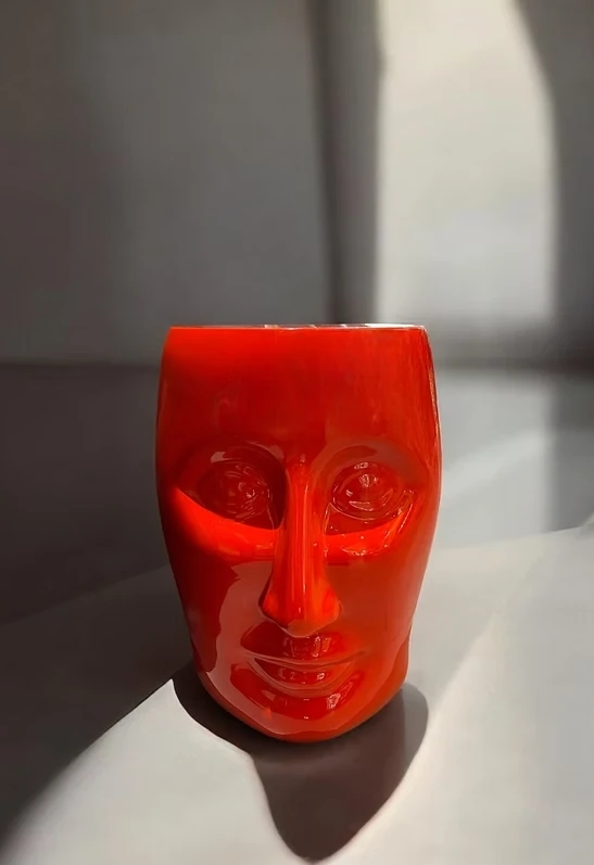 Dekoratif Yüz Şekilli Tabure