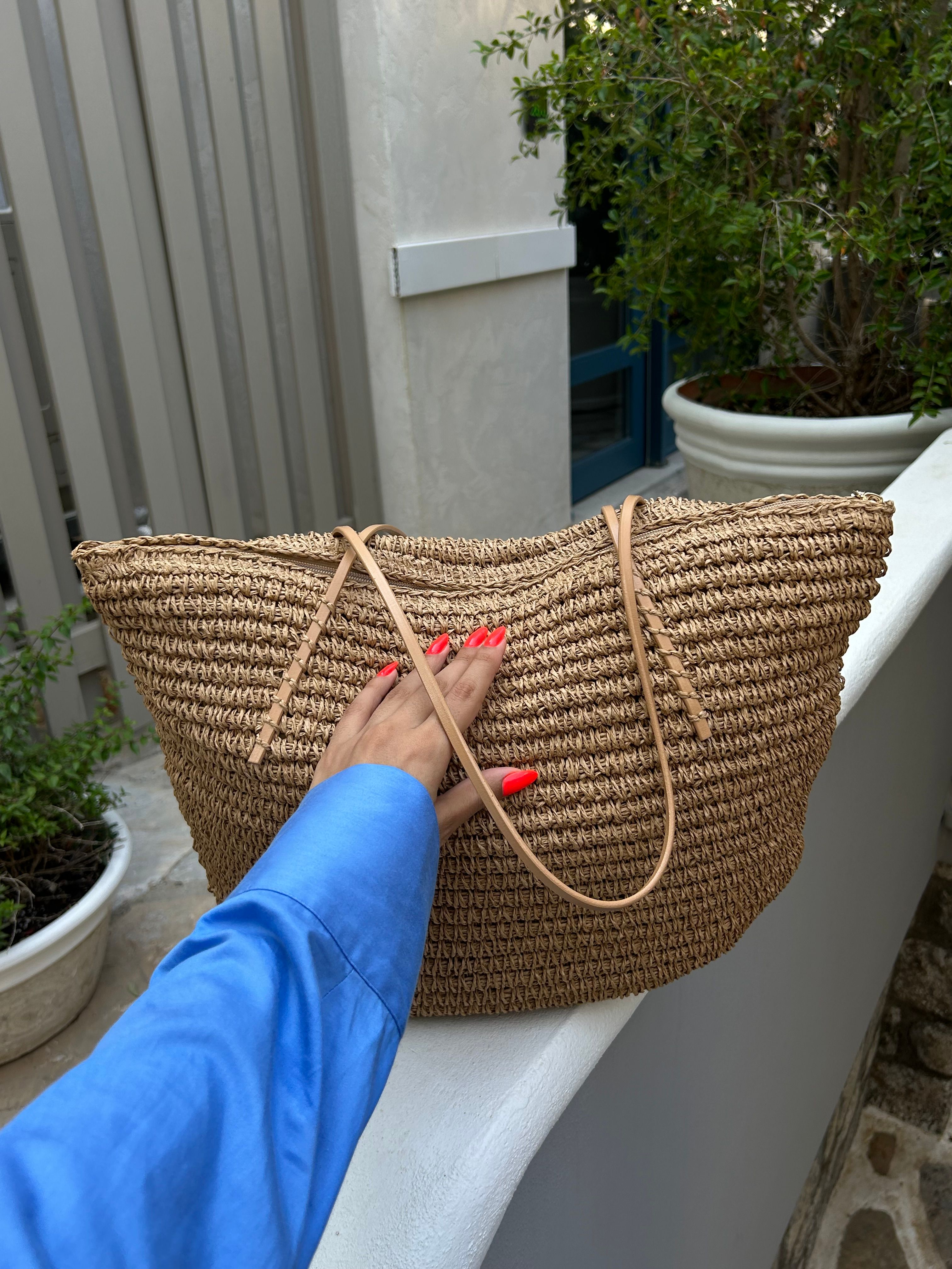 Natural Woven Straw Bag Harmony