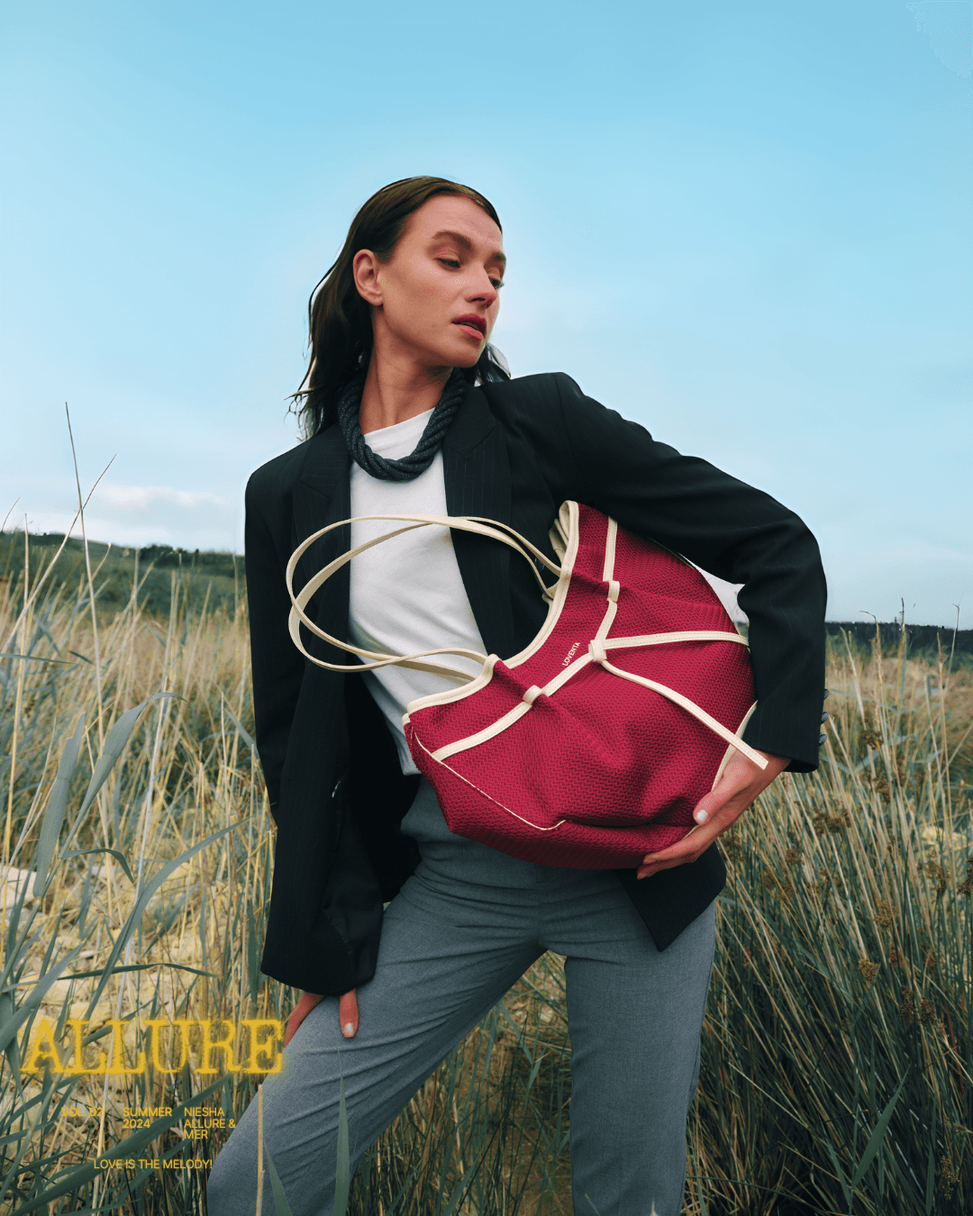 Large Tote Bag Niesha - Allure Kırmızı