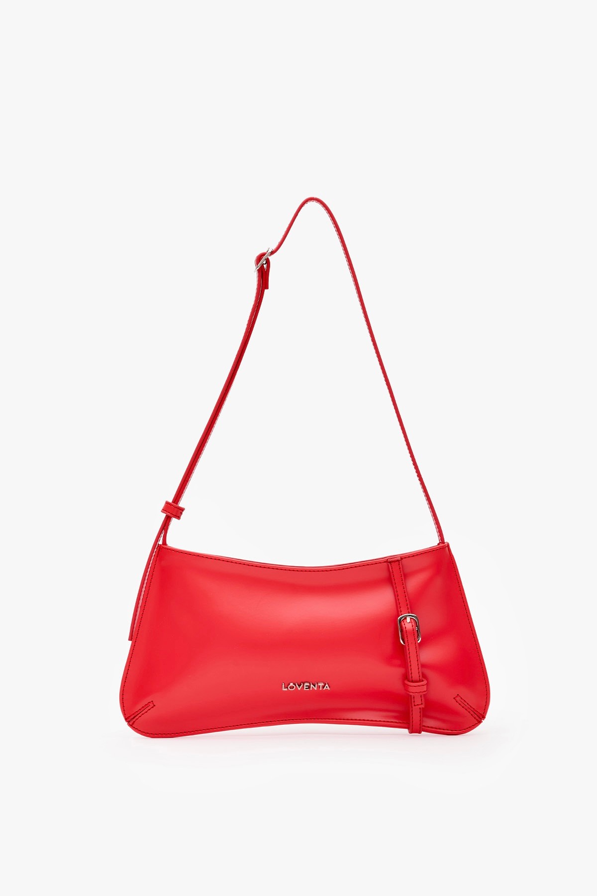 Strap Detail Shoulder Bag Eleanor - Red