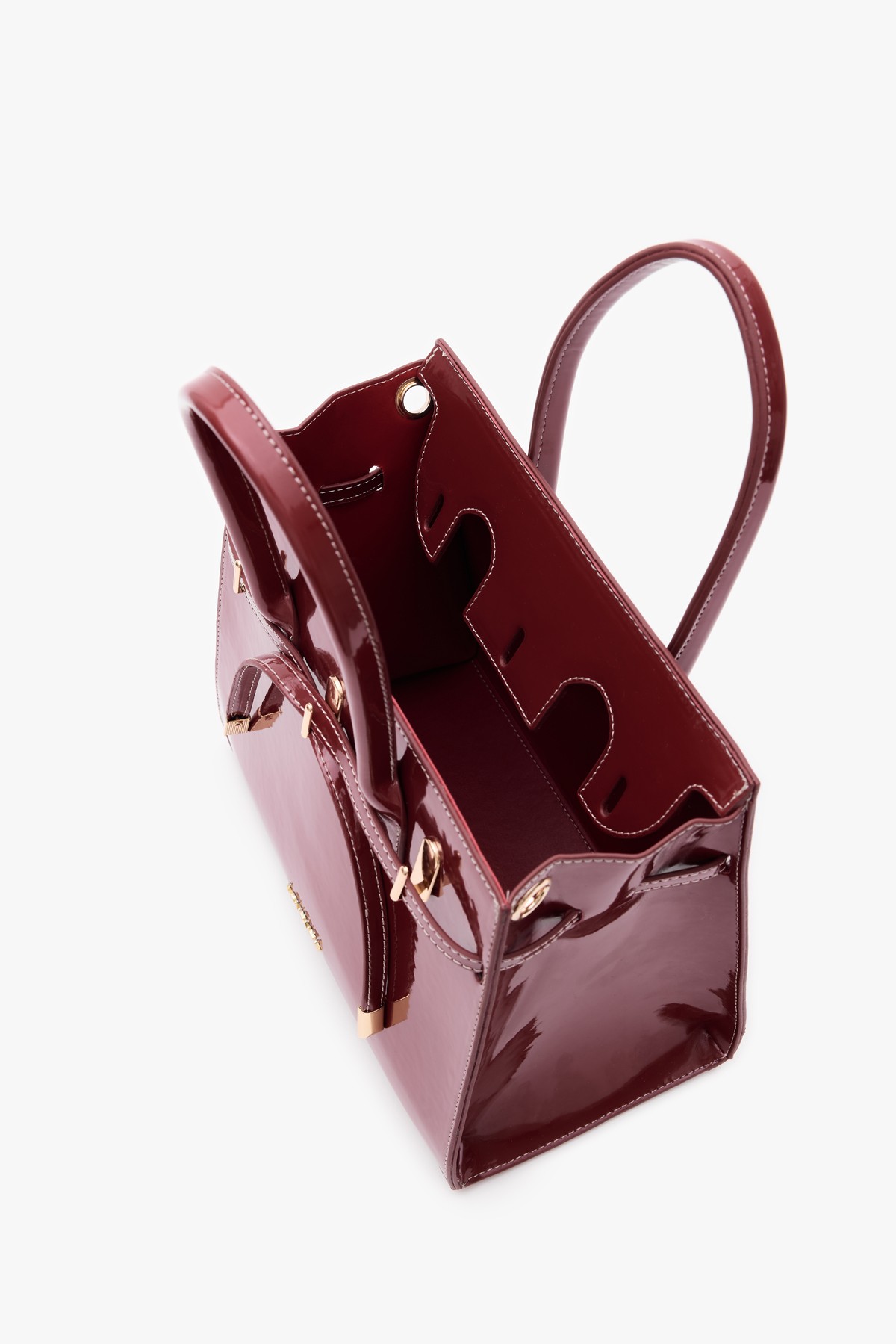 Midsize Hand Bag Ciara - Rugan Bordo