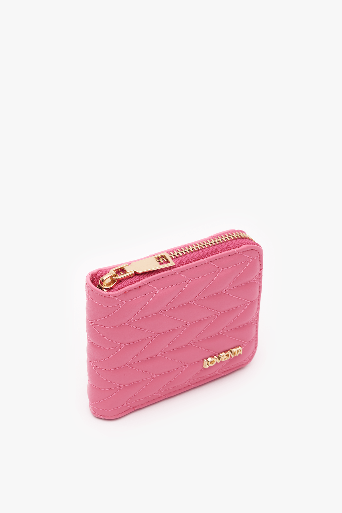 Embroidered Zippered Wallet Beleni - Fuchsia