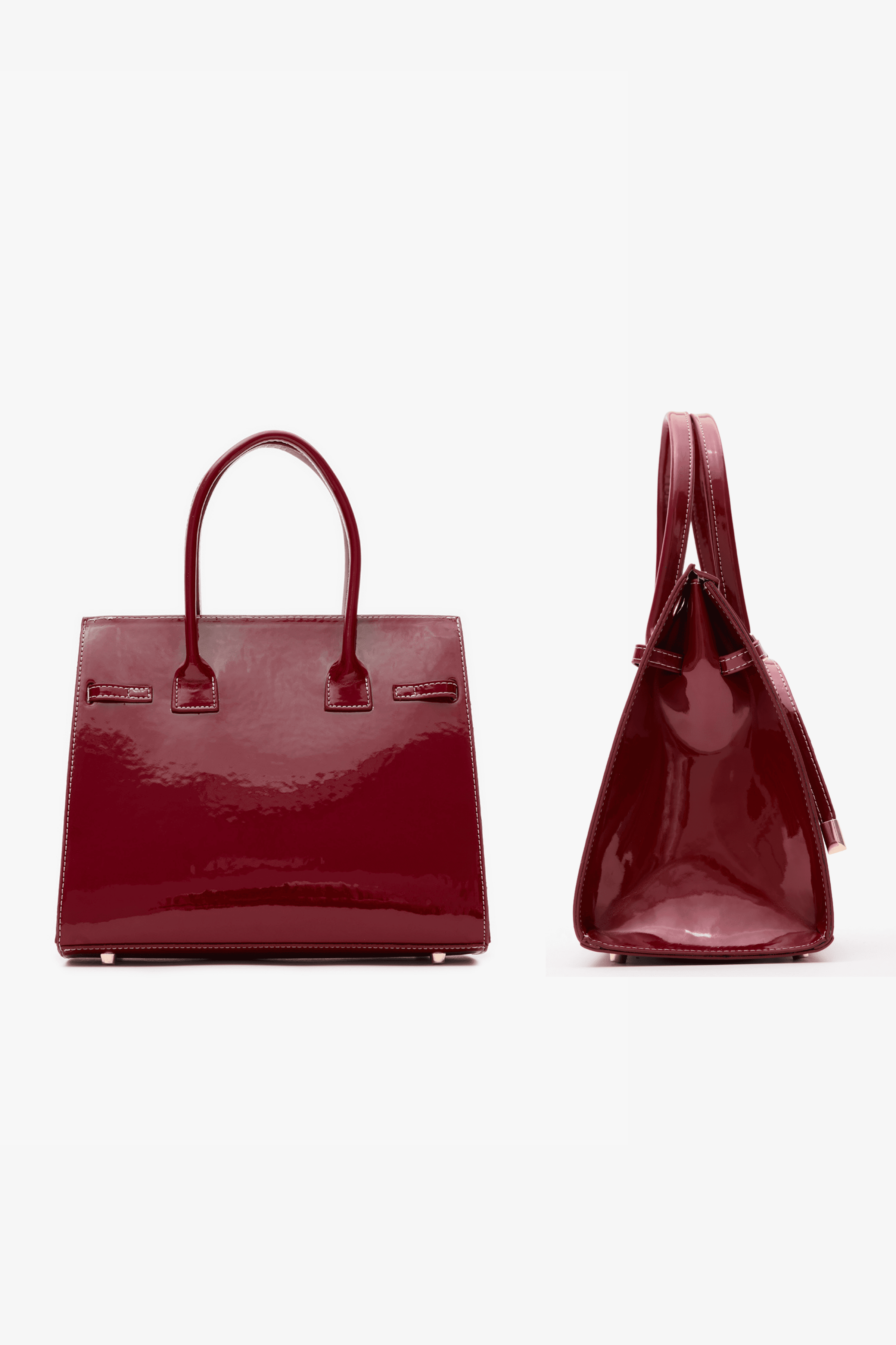 Midsize Hand Bag Ciara - Rugan Bordo