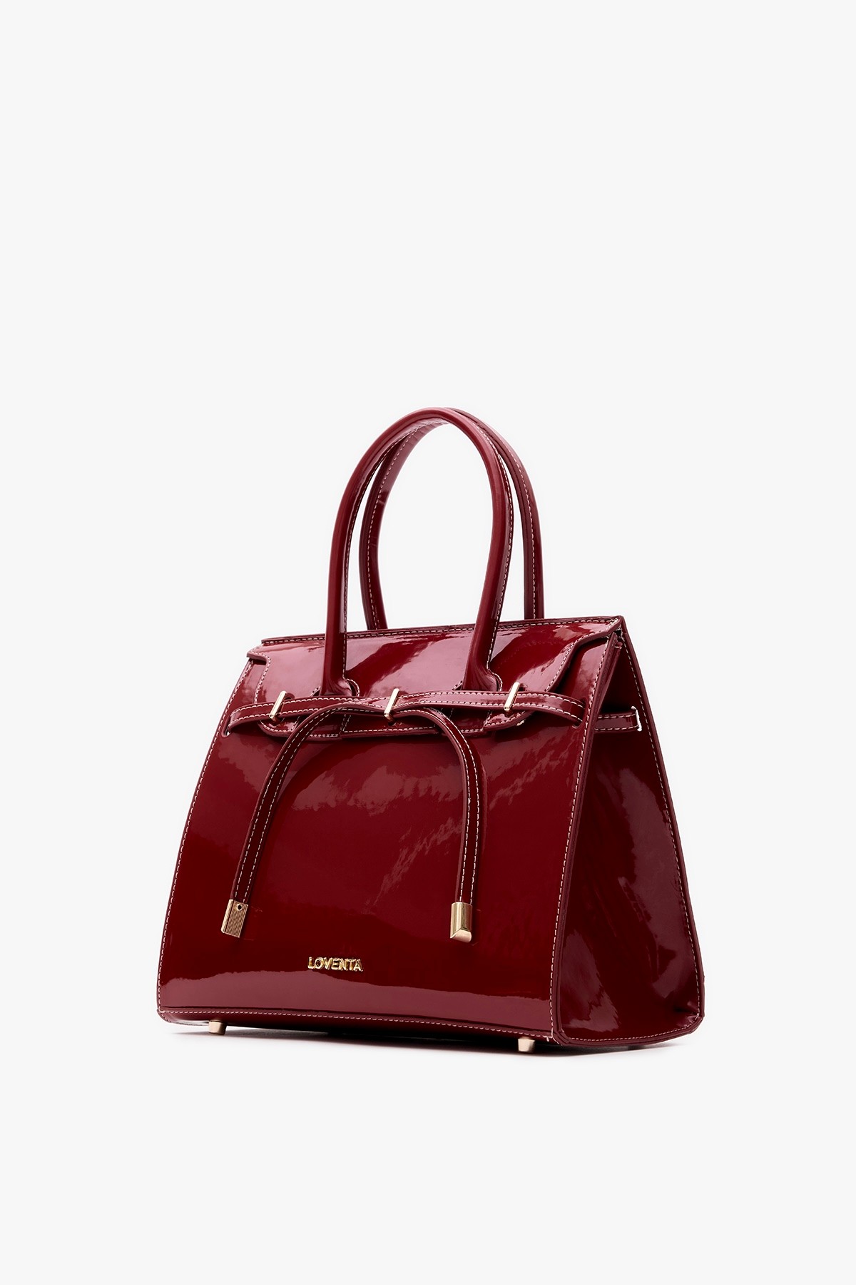 Midsize Hand Bag Ciara - Rugan Bordo