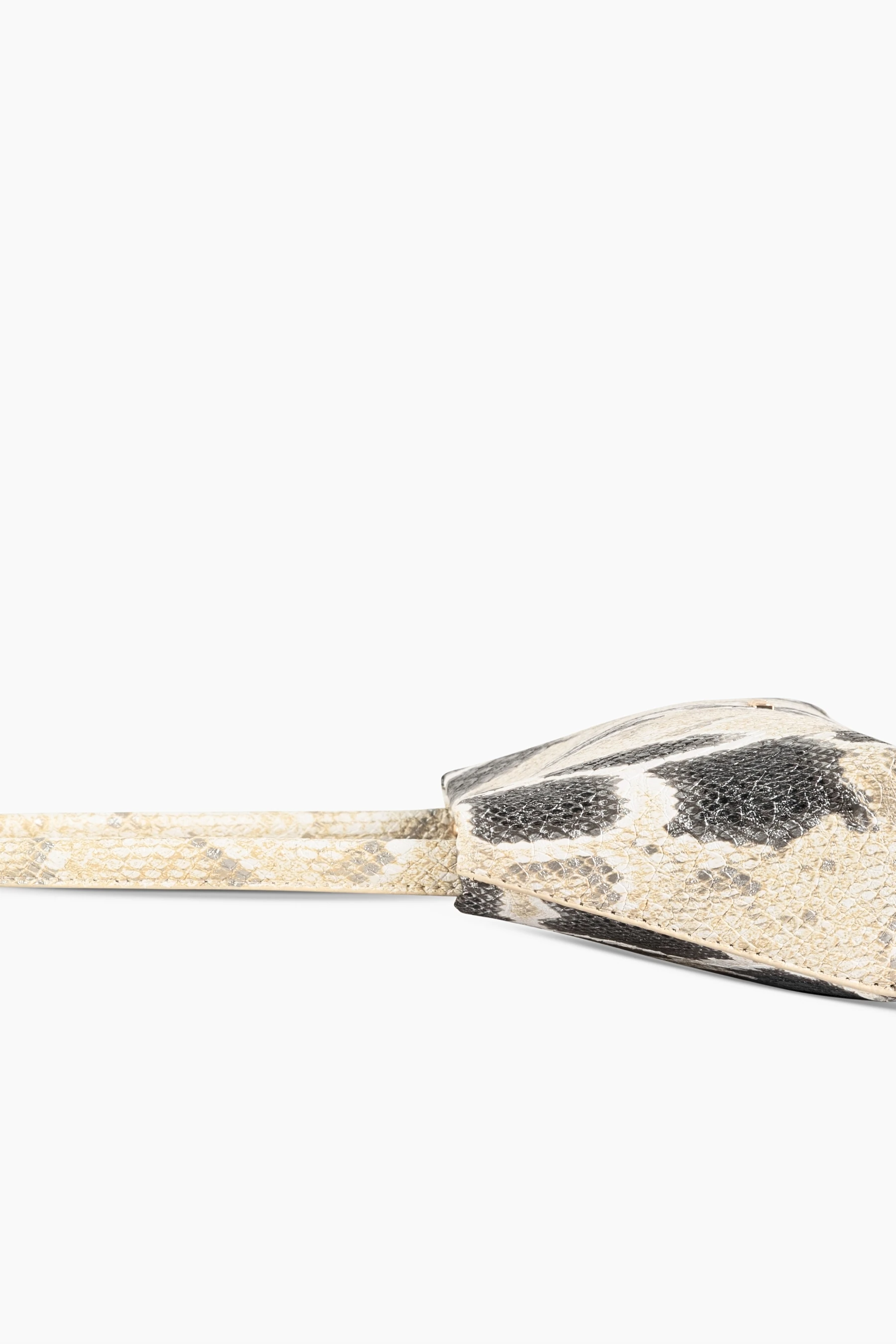 Yılan Desenli Omuz Çantası Riccel - Bej