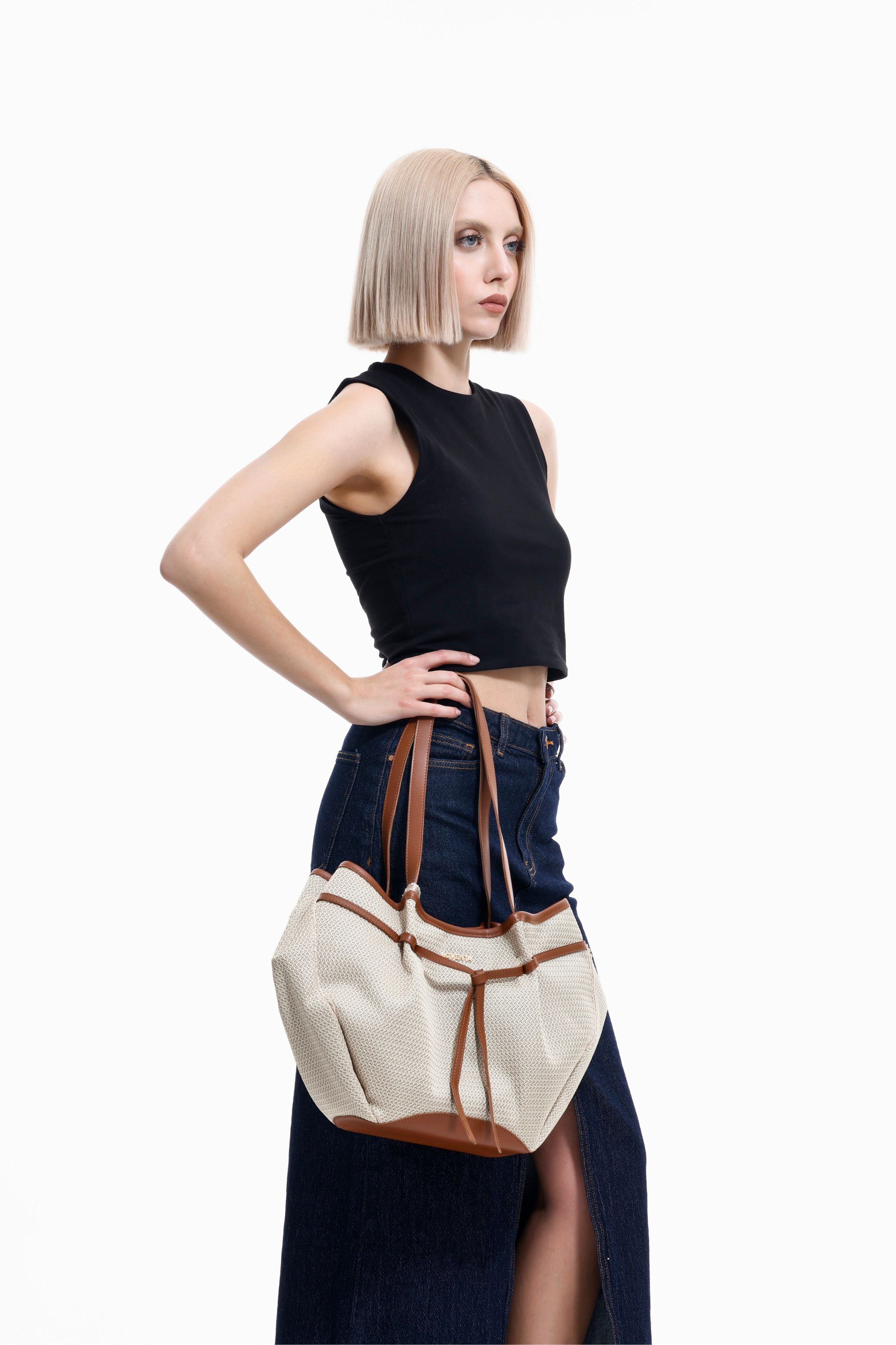Large Tote Bag Niesha - Allure Bej Taba