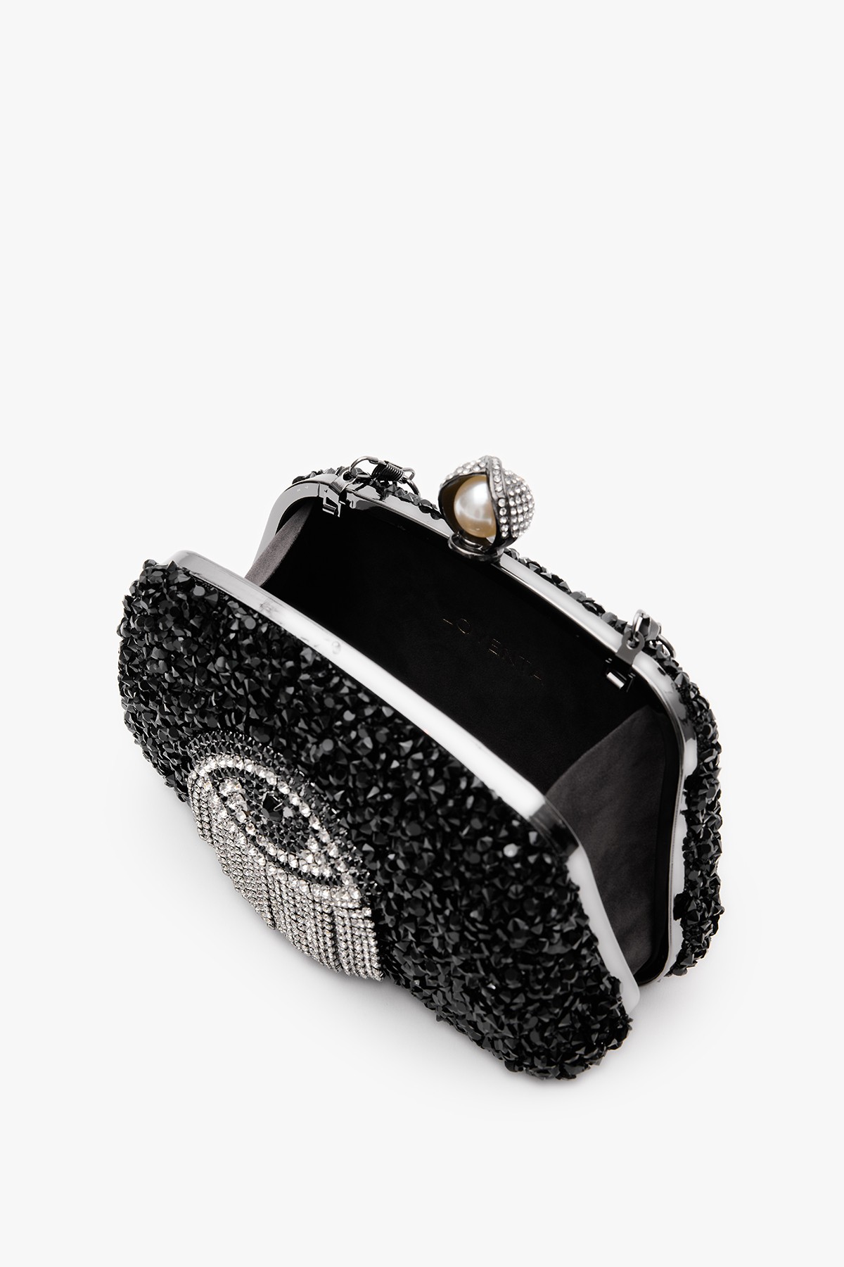 Pearl Embellished Hand and Shoulder Strap Evening Bag Eileen