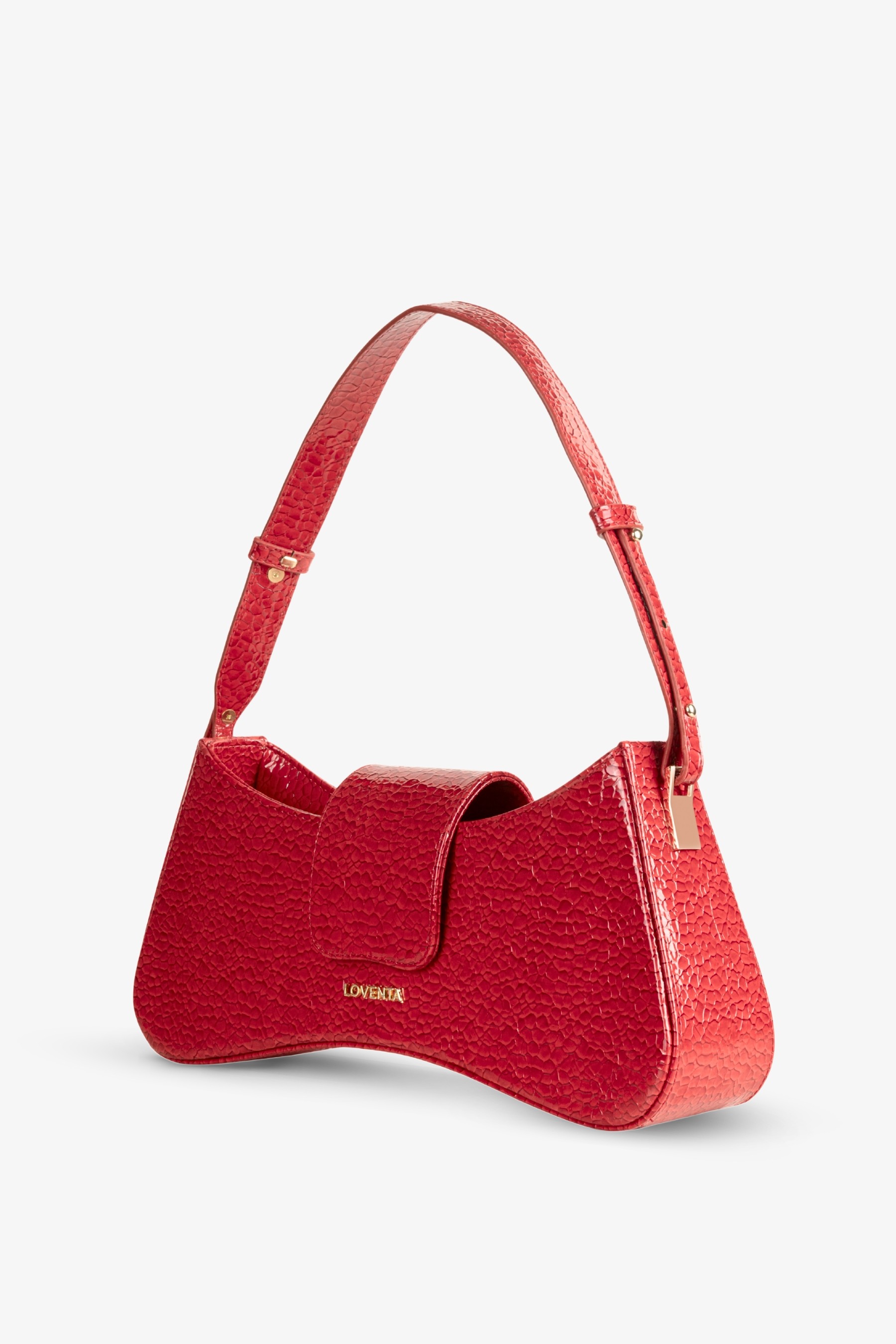 Adjustable Strap Shoulder Bag Greta (Personalizable) - Red